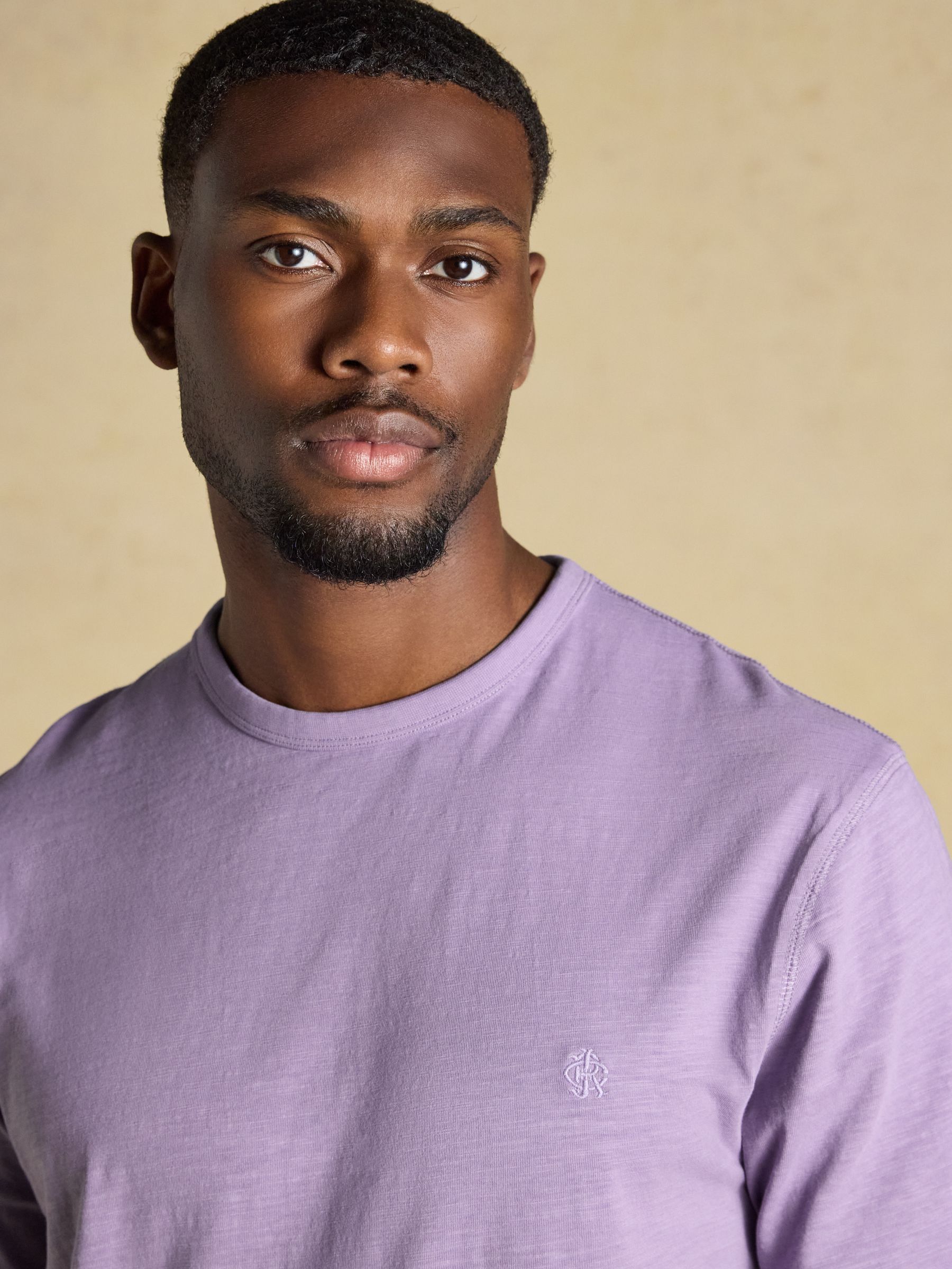 Rugby Club Purple Classic Fit Garment Dyed Cotton T-Shirt - Image 3 of 5