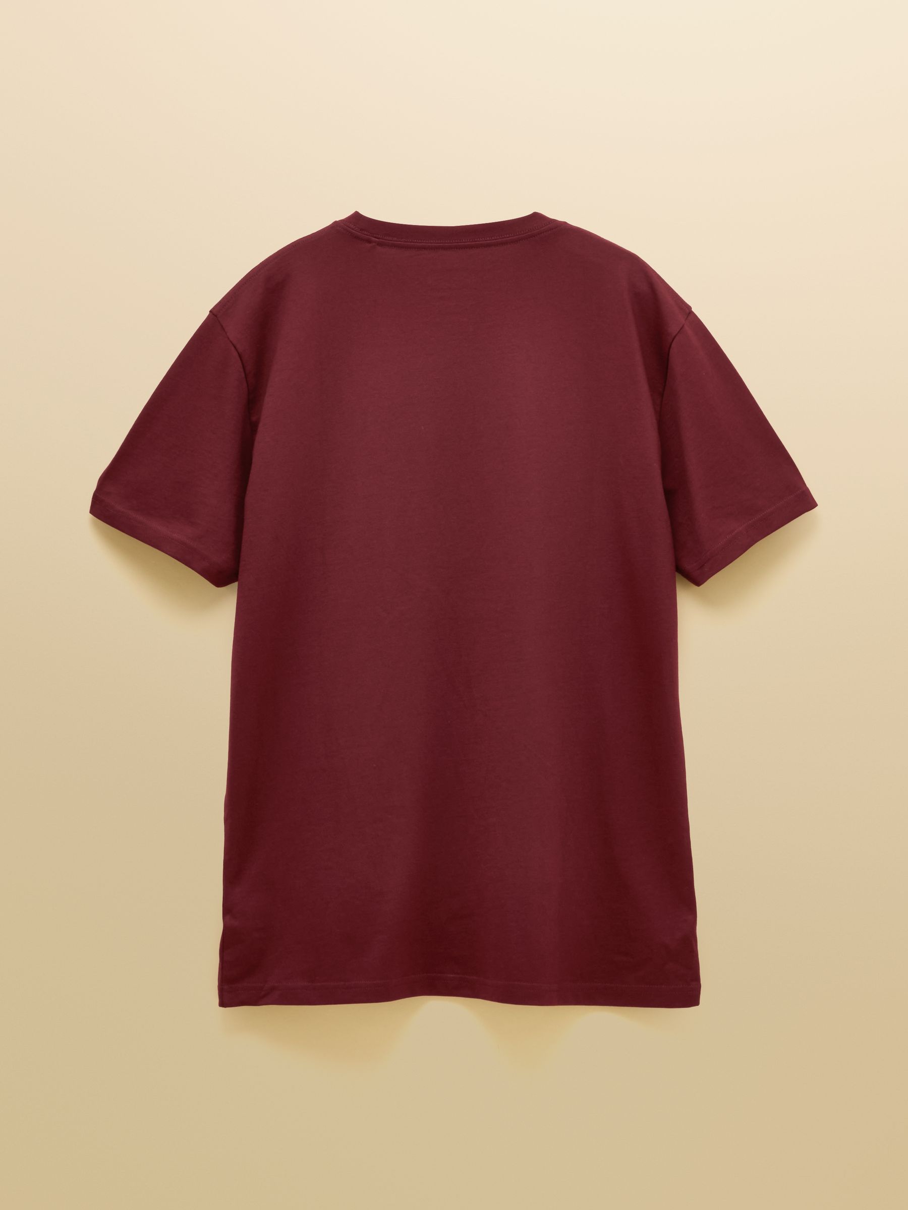 Navy/Port/Green Classic Fit Cotton T-Shirt 3 Pack - Image 5 of 8