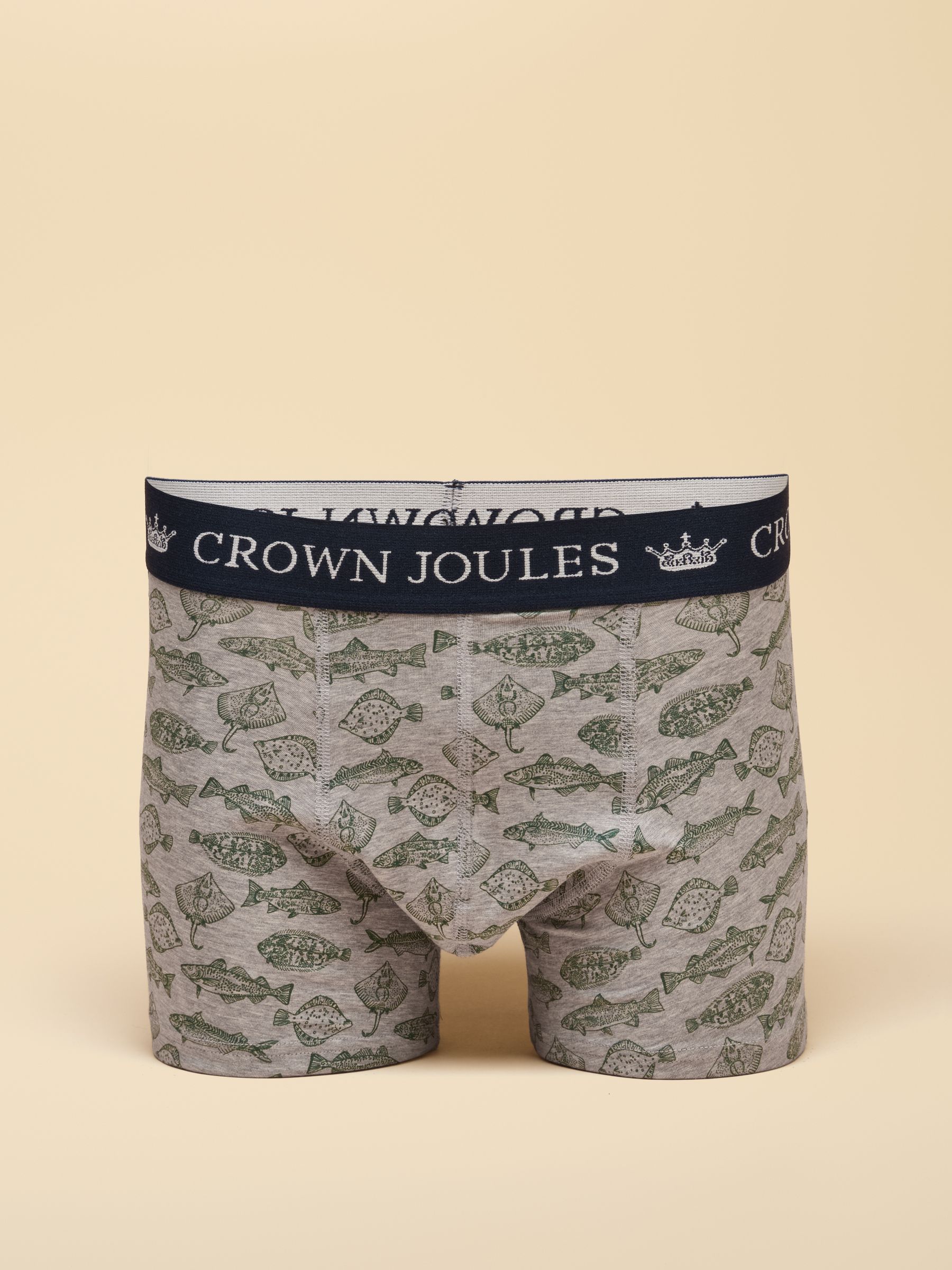 Oh My Cod Navy/Grey Cotton Jersey Boxer Shorts 2 pack - Image 3 of 4