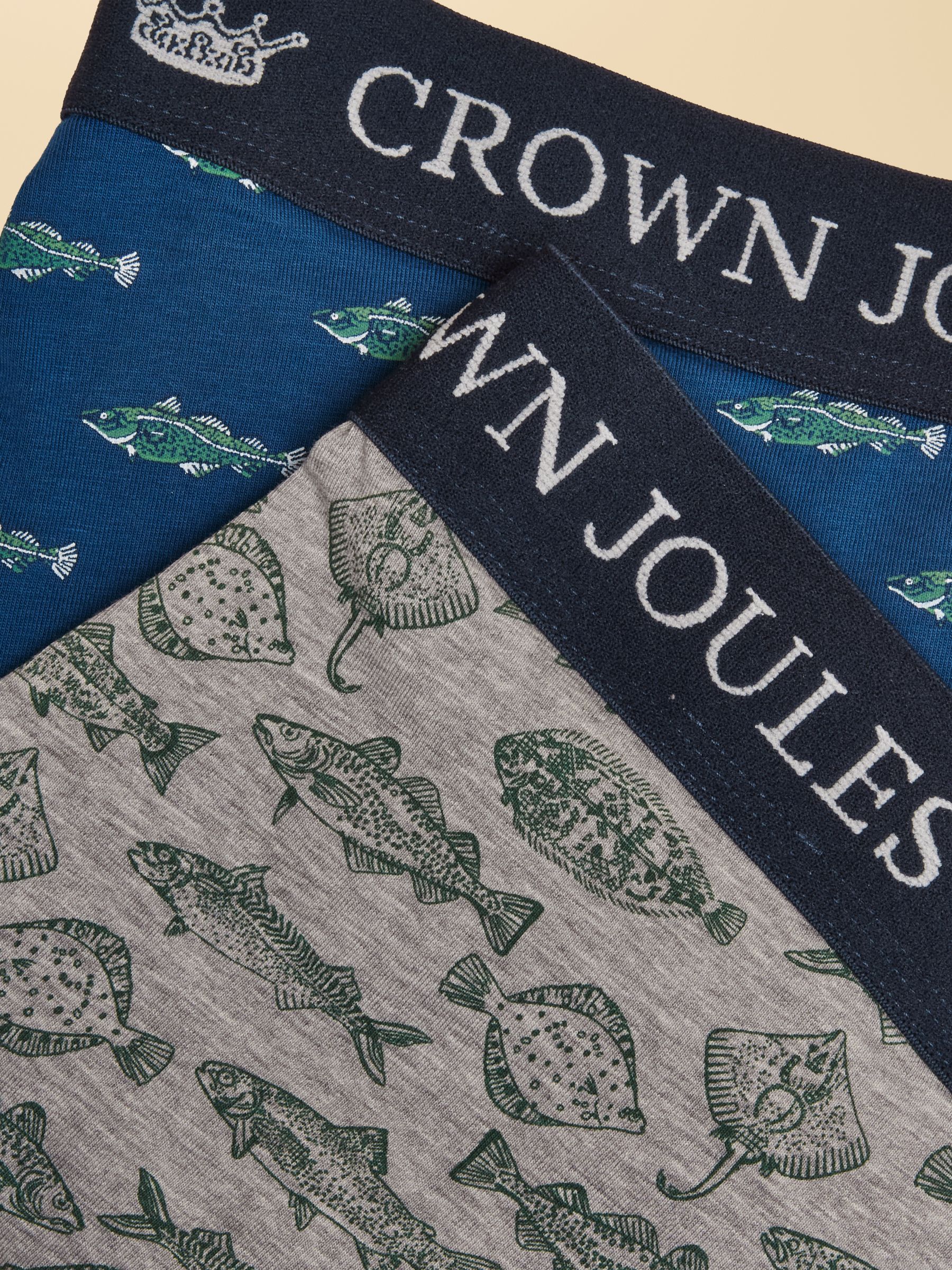 Oh My Cod Navy/Grey Cotton Jersey Boxer Shorts 2 pack - Image 4 of 4 Oh My Cod Navy/Grey Cotton Jersey Boxer Shorts 2 pack - Image 4 of 4