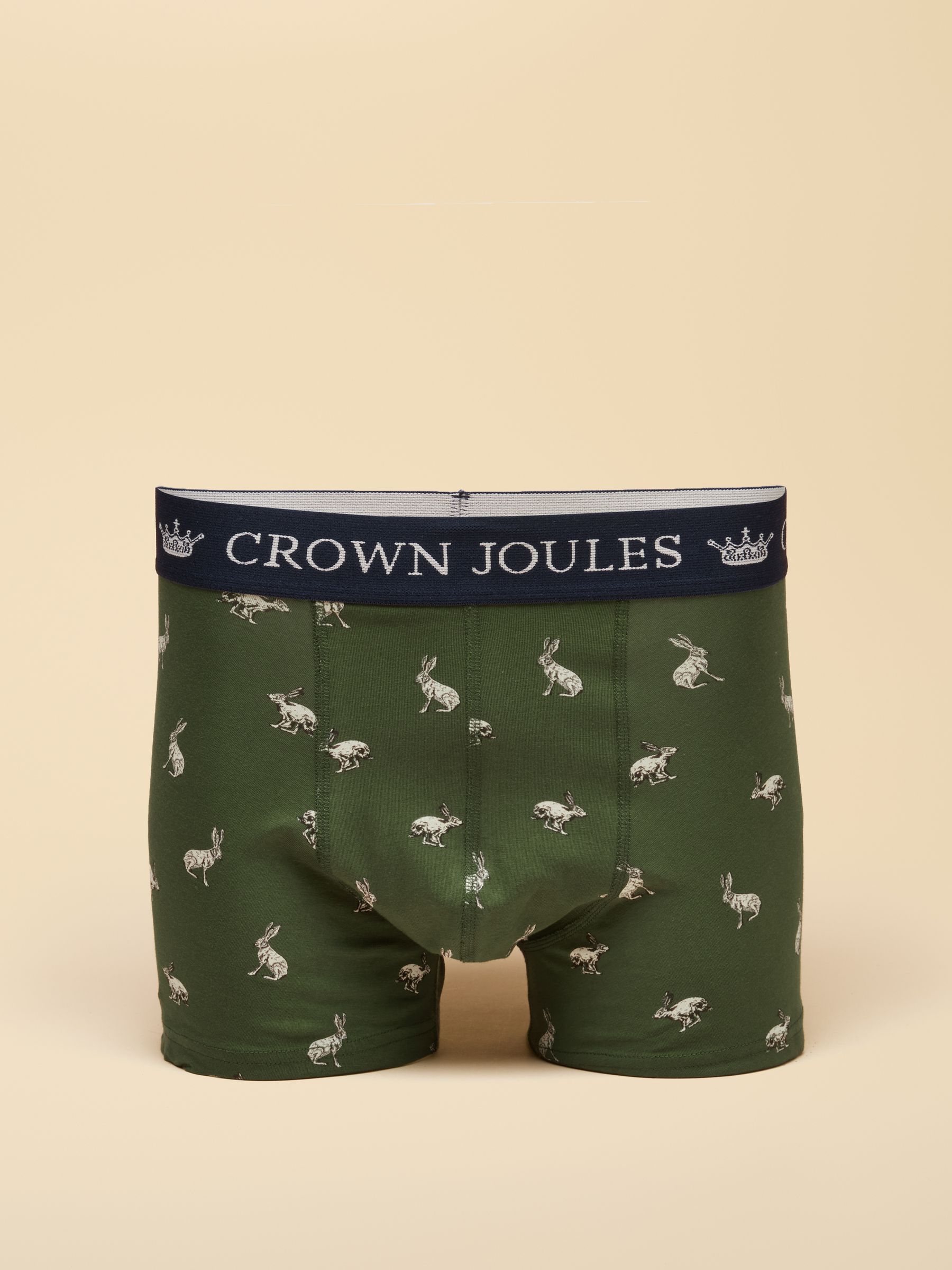 Hare Of The Dog Green/Grey Cotton Jersey Boxer Shorts 2 pack - Image 2 of 3