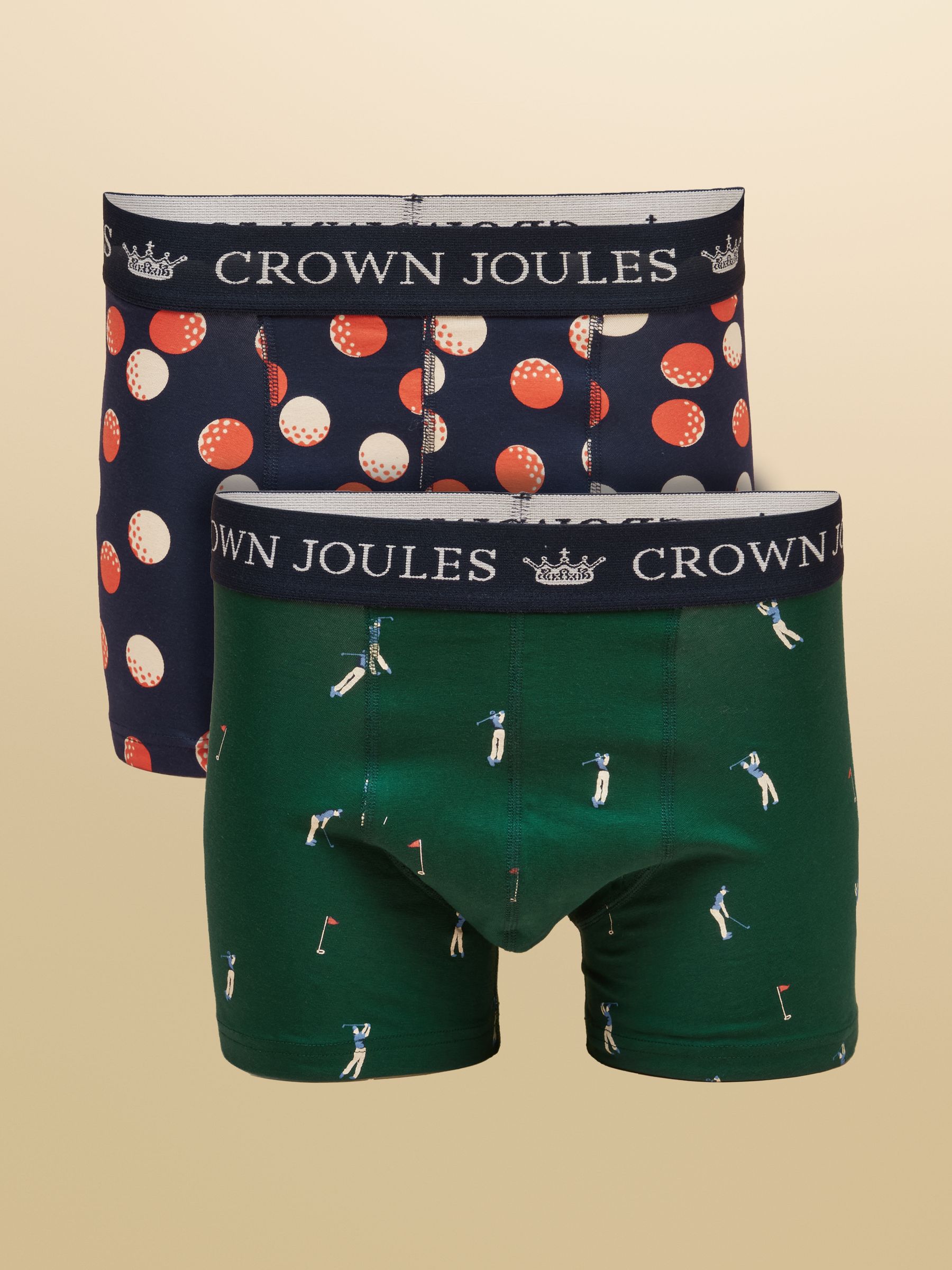 Best By Par Green/Navy Cotton Jersey Boxer Shorts 2 pack - Image 1 of 5 Best By Par Green/Navy Cotton Jersey Boxer Shorts 2 pack - Image 1 of 5
