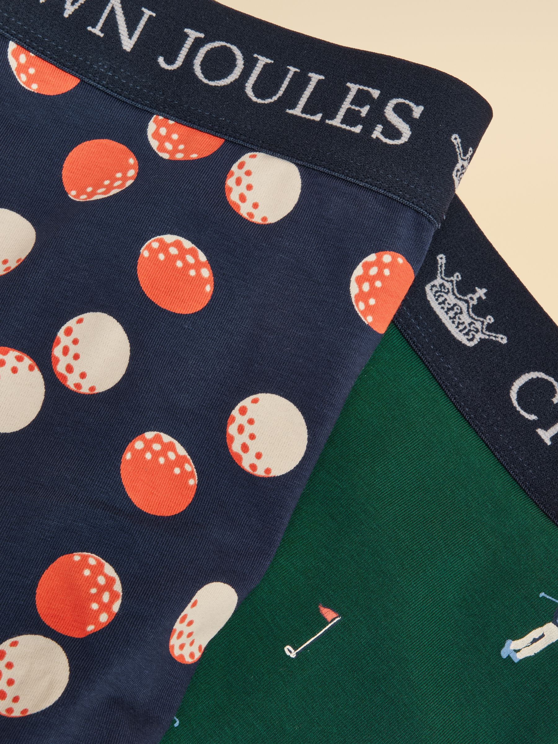 Best By Par Green/Navy Cotton Jersey Boxer Shorts 2 pack - Image 5 of 5 Best By Par Green/Navy Cotton Jersey Boxer Shorts 2 pack - Image 5 of 5