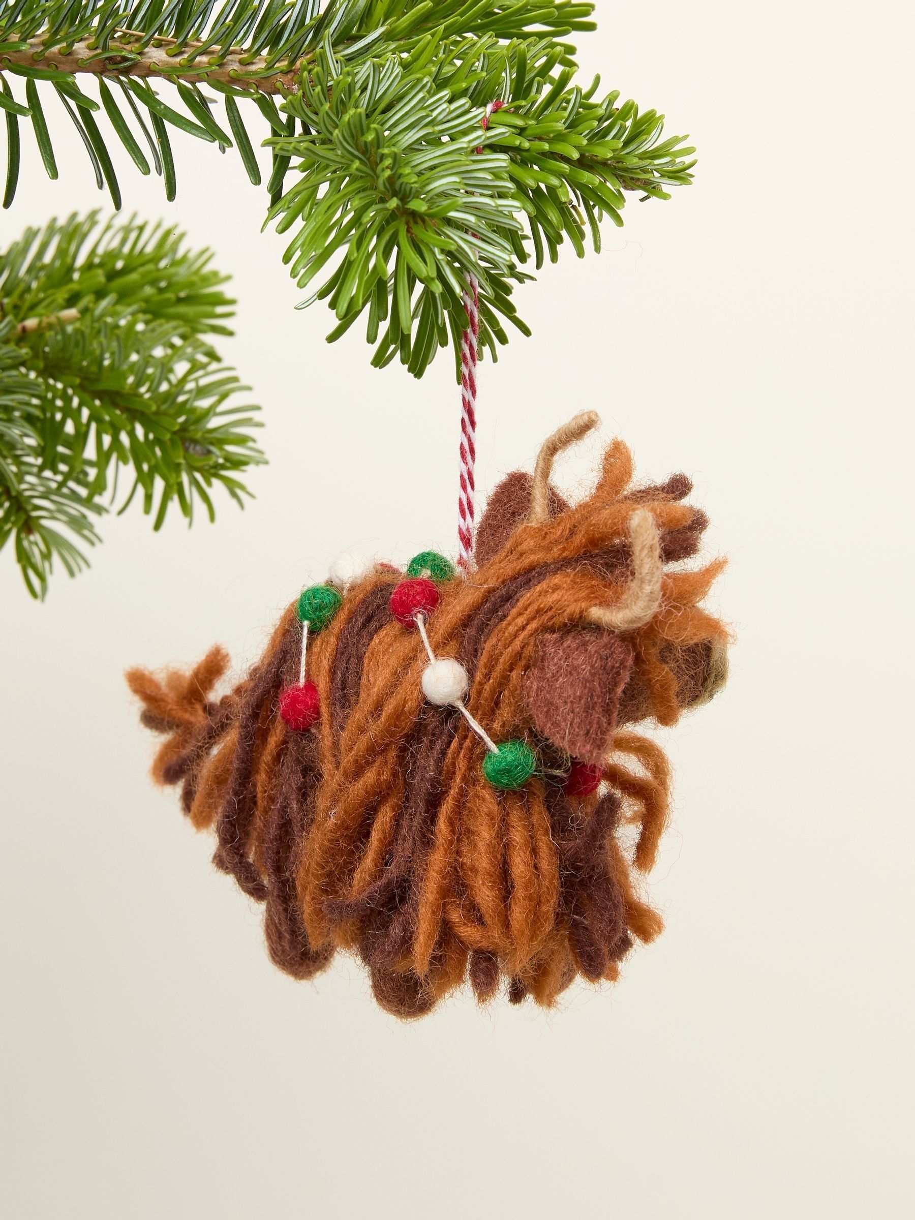 Brown Felt Highland Cow Decoration - Image 2 of 2