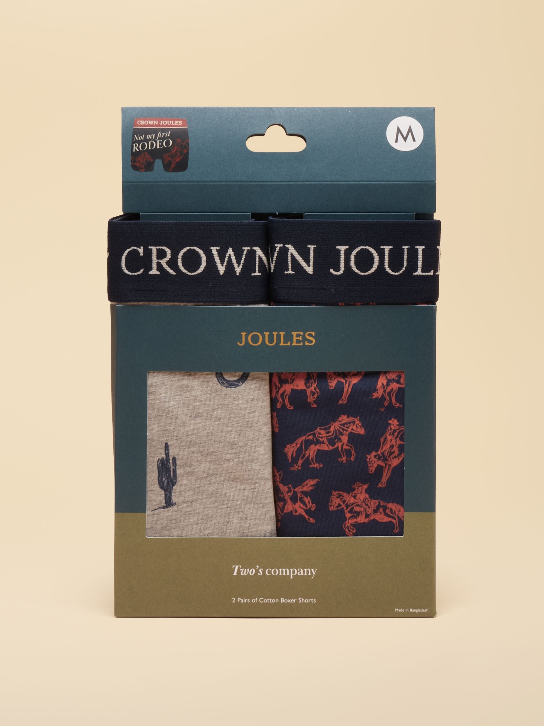 Not My First Rodeo Navy/Grey Cotton Jersey Boxer Shorts 2 pack - Image 1 of 4