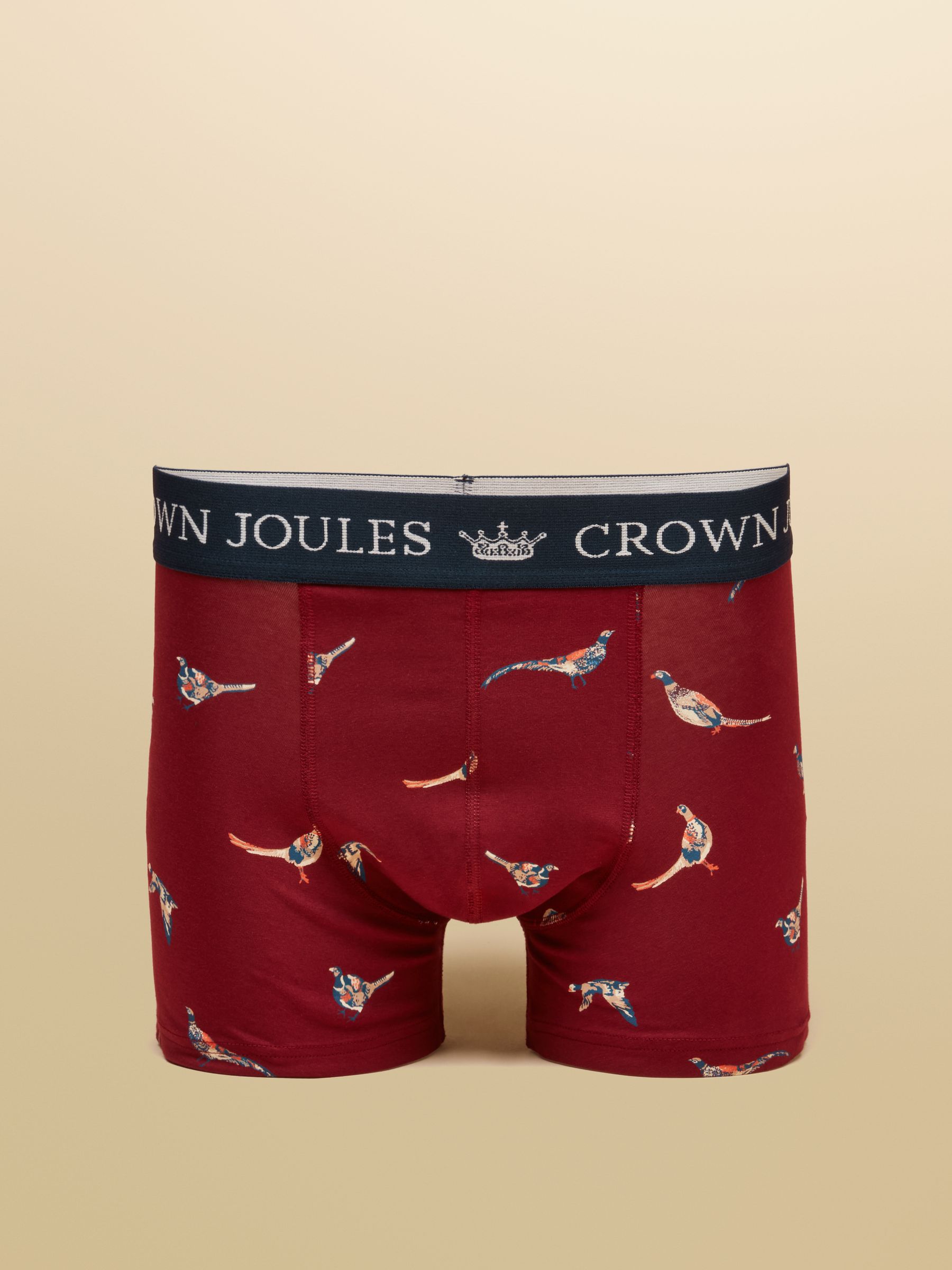 Pheasantly Suprised Navy/Burgundy Cotton Jersey Boxer Shorts 2 pack - Image 3 of 4