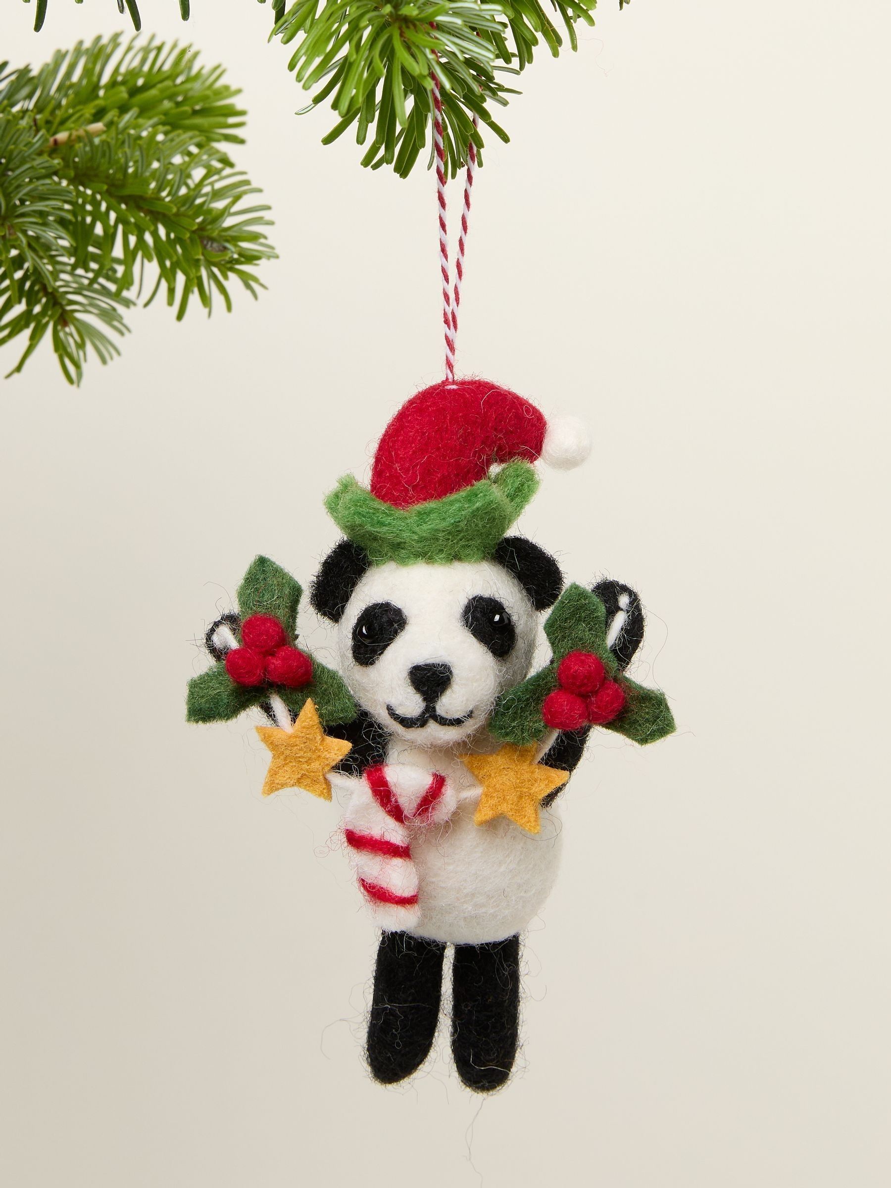Multi Felt Panda Decoration - Image 1 of 2 Multi Felt Panda Decoration - Image 1 of 2