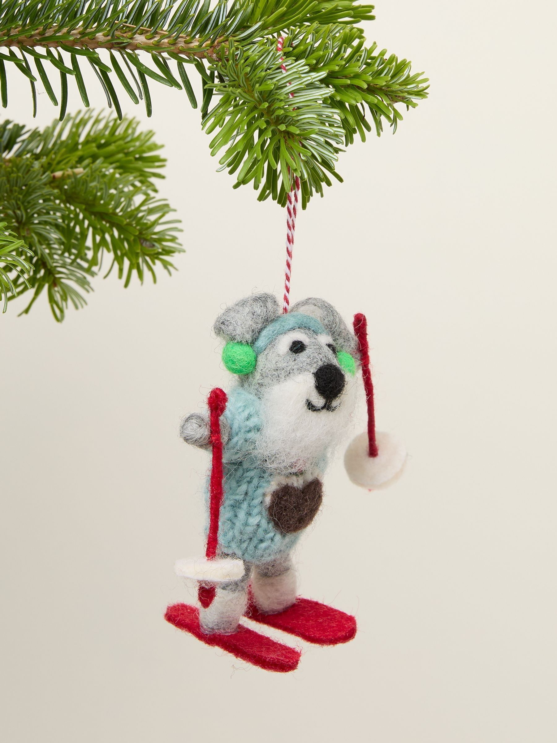 Multi Felt Skiing Schauzer Decoration - Image 2 of 2