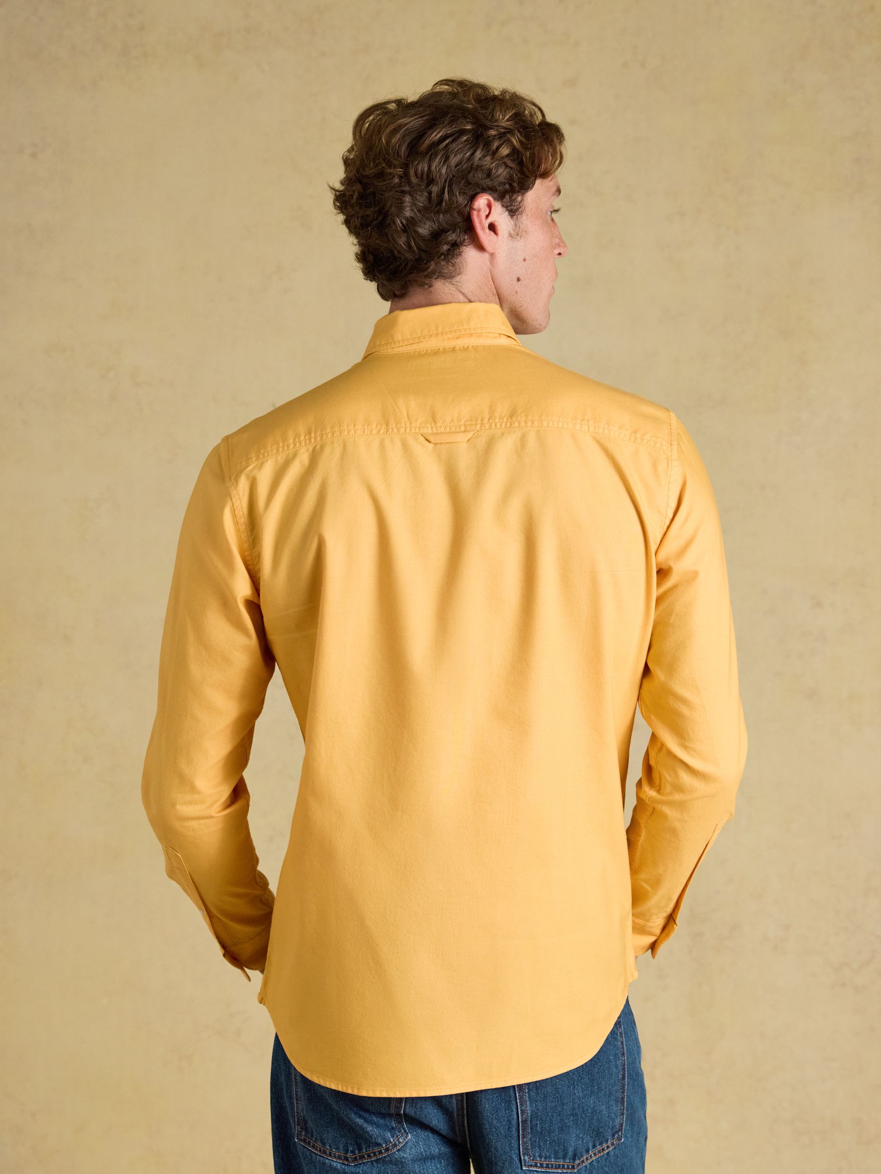 Yellow Garment Dyed Long Sleeve Cotton Shirt - Image 3 of 7