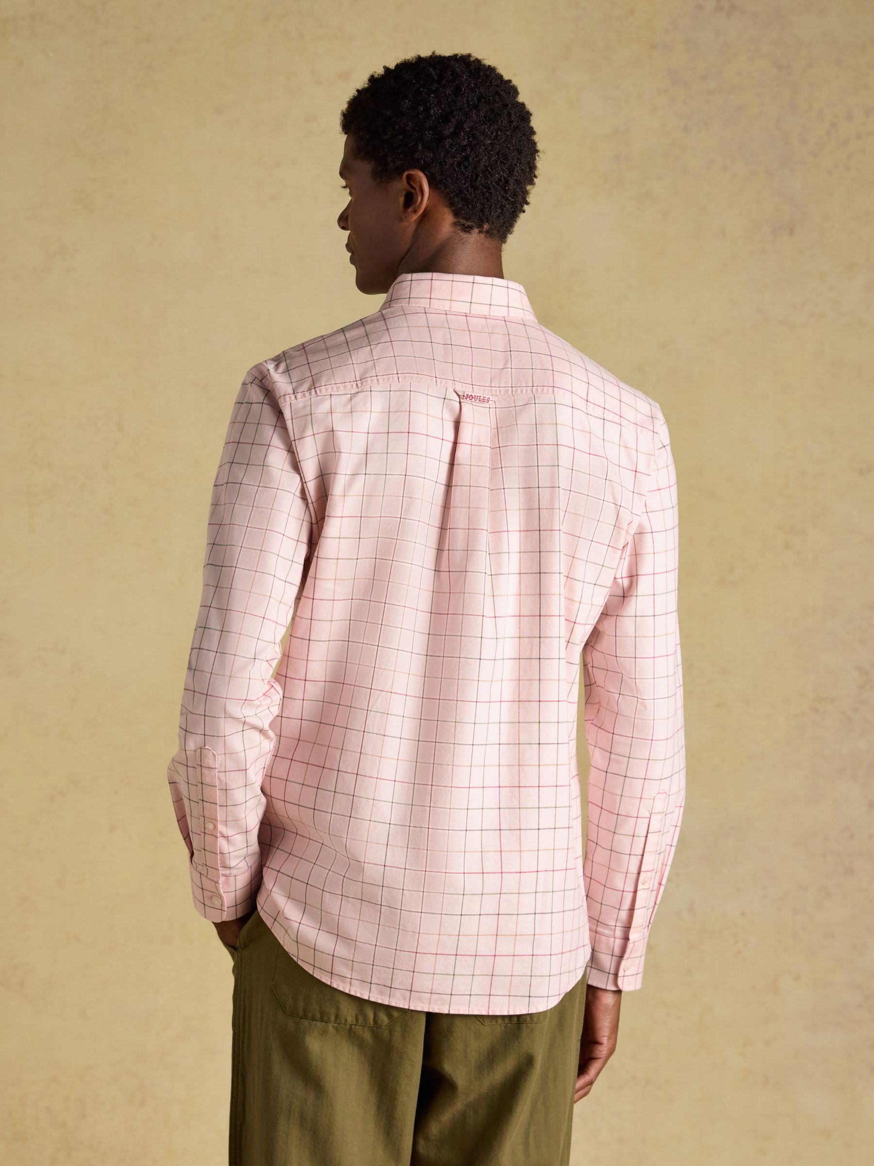 Pink Checked Classic Fit Cotton Oxford Shirt - Image 3 of 9