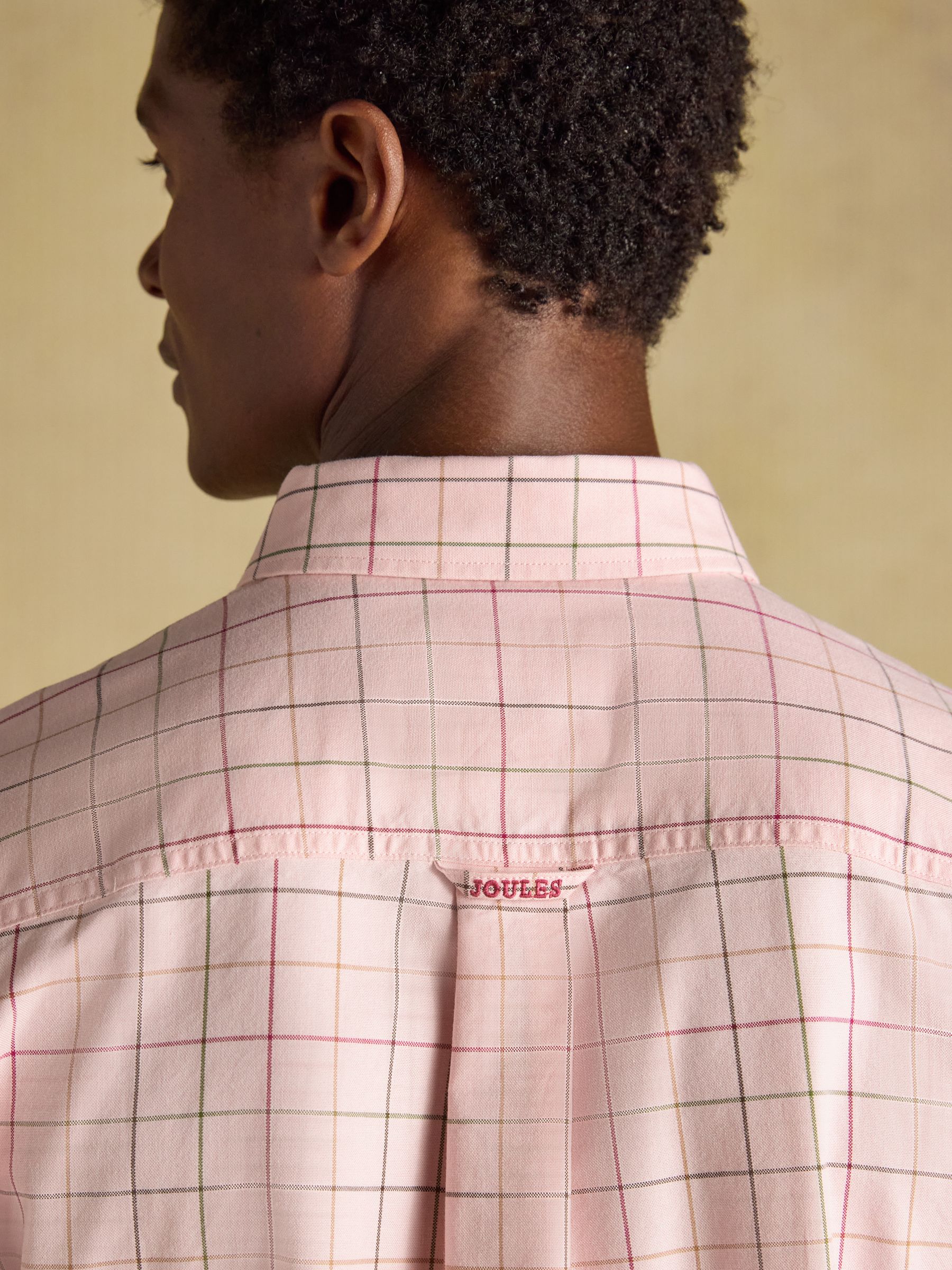 Pink Checked Classic Fit Cotton Oxford Shirt - Image 6 of 9