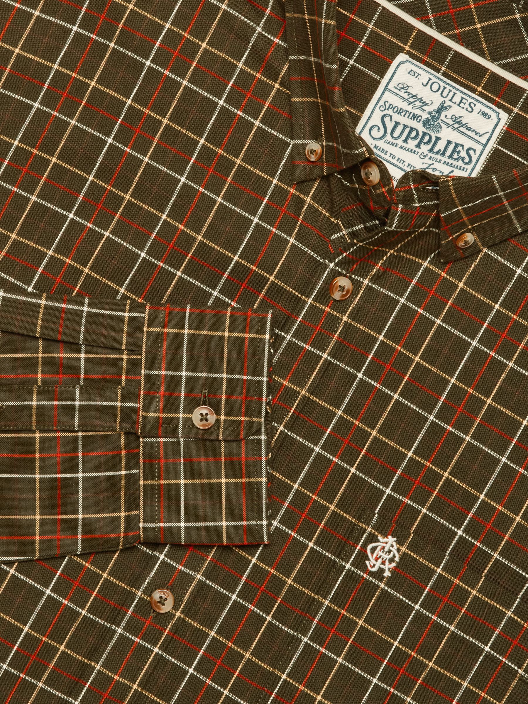 Green Checked Classic Fit Cotton Oxford Shirt - Image 2 of 10