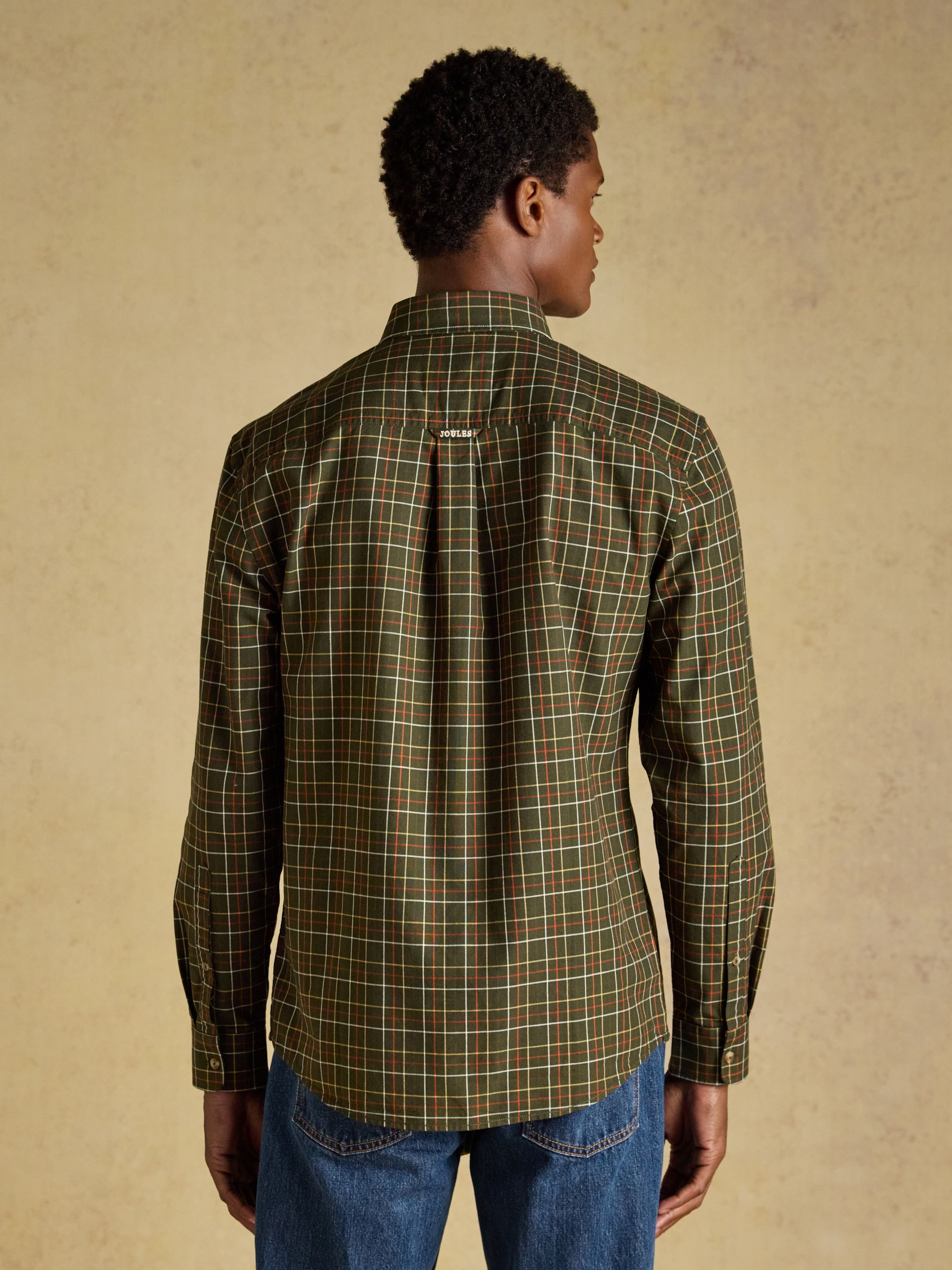 Green Checked Classic Fit Cotton Oxford Shirt - Image 3 of 10