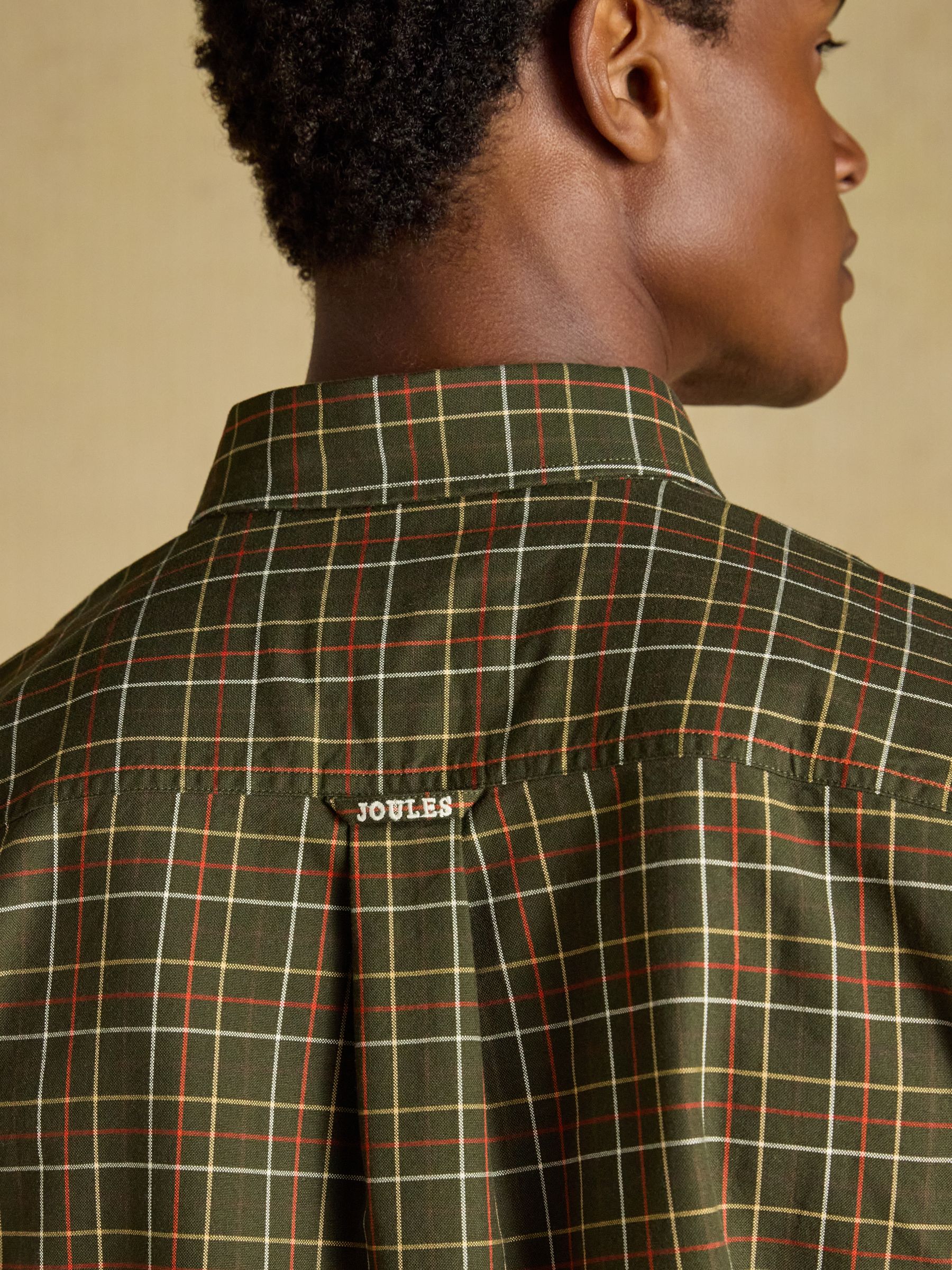 Green Checked Classic Fit Cotton Oxford Shirt - Image 9 of 10