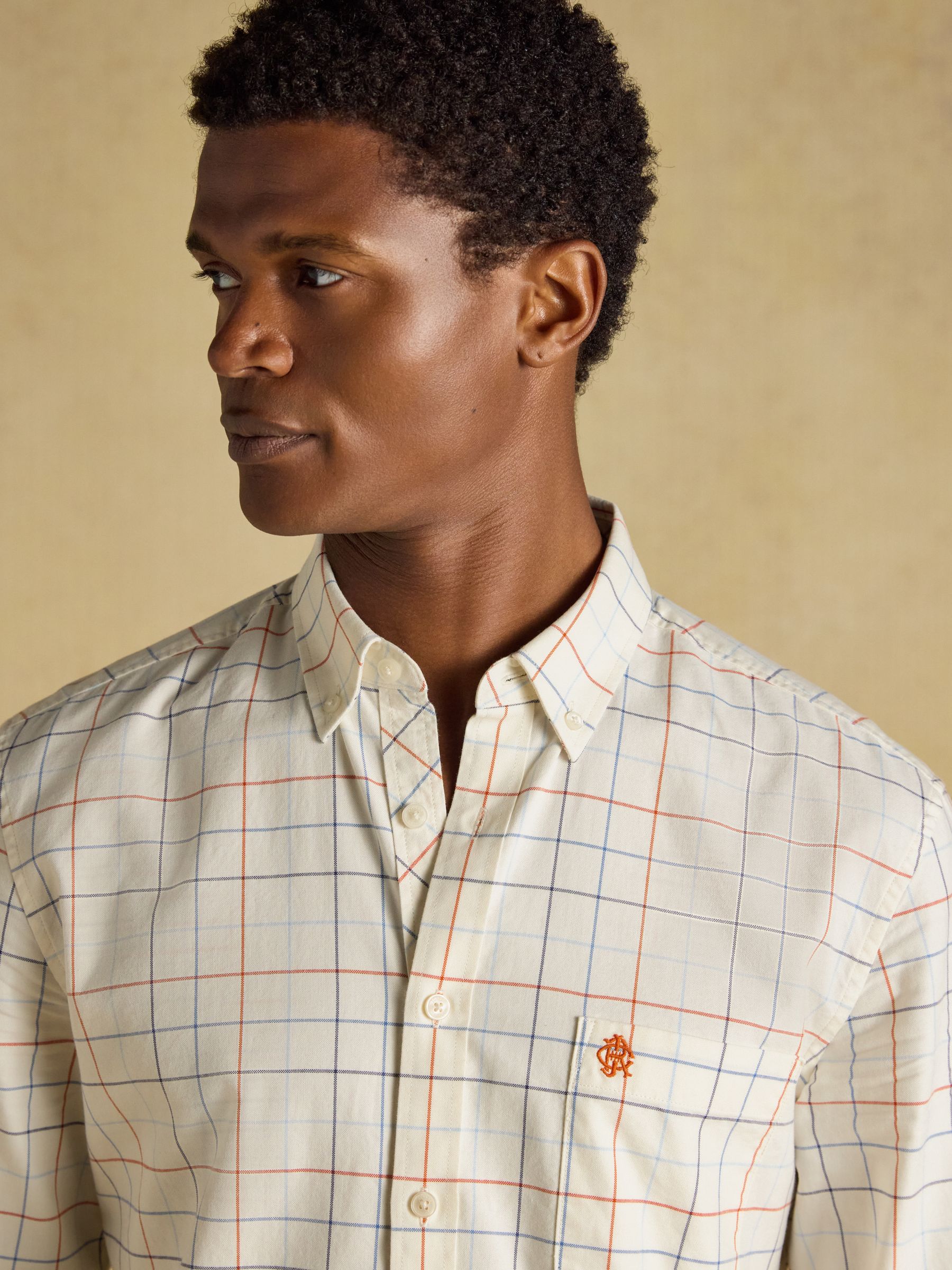 White Checked Classic Fit Cotton Oxford Shirt - Image 5 of 12
