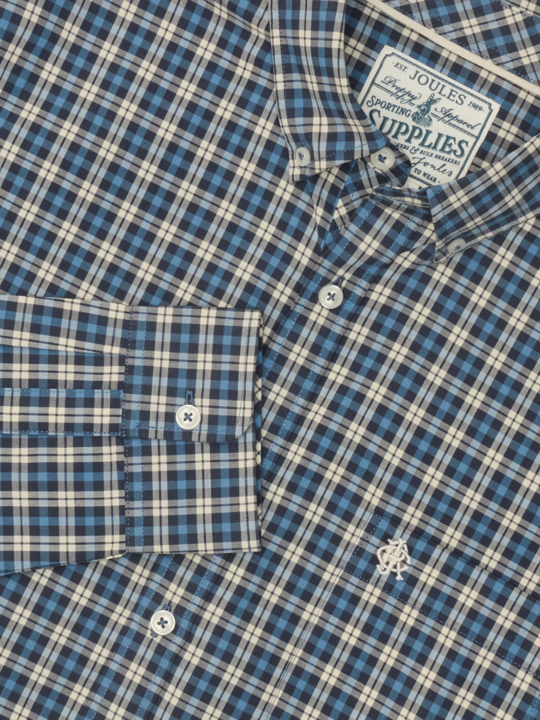 Blue Cotton Poplin Long Sleeve Check Shirt - Image 2 of 8