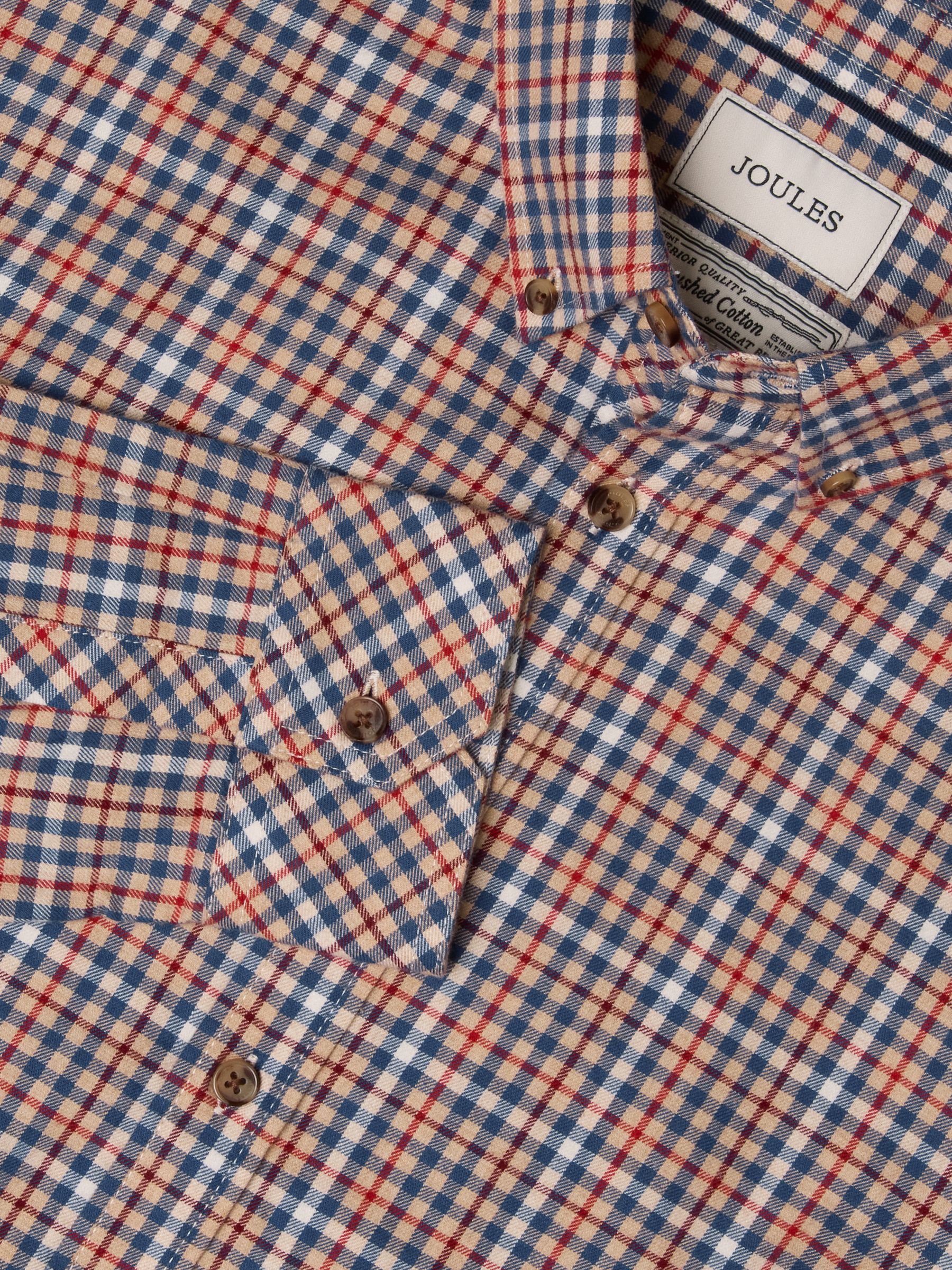 Oat Long Sleeve Brushed Flannel Shirt - Image 3 of 10
