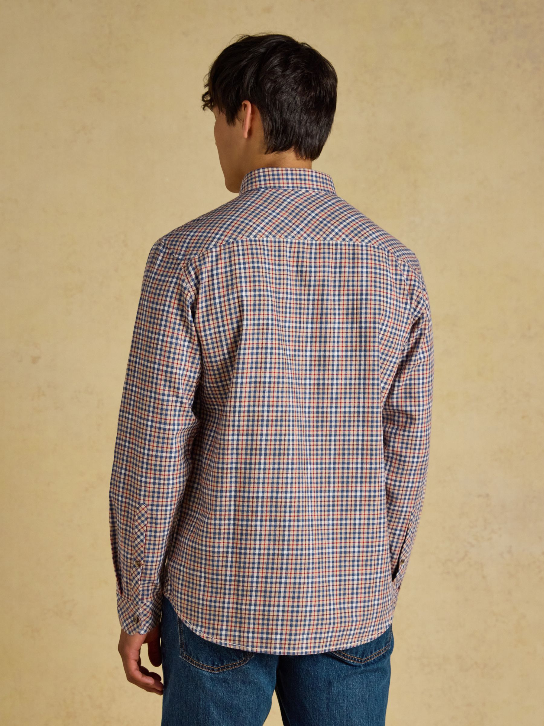 Oat Long Sleeve Brushed Flannel Shirt - Image 4 of 10