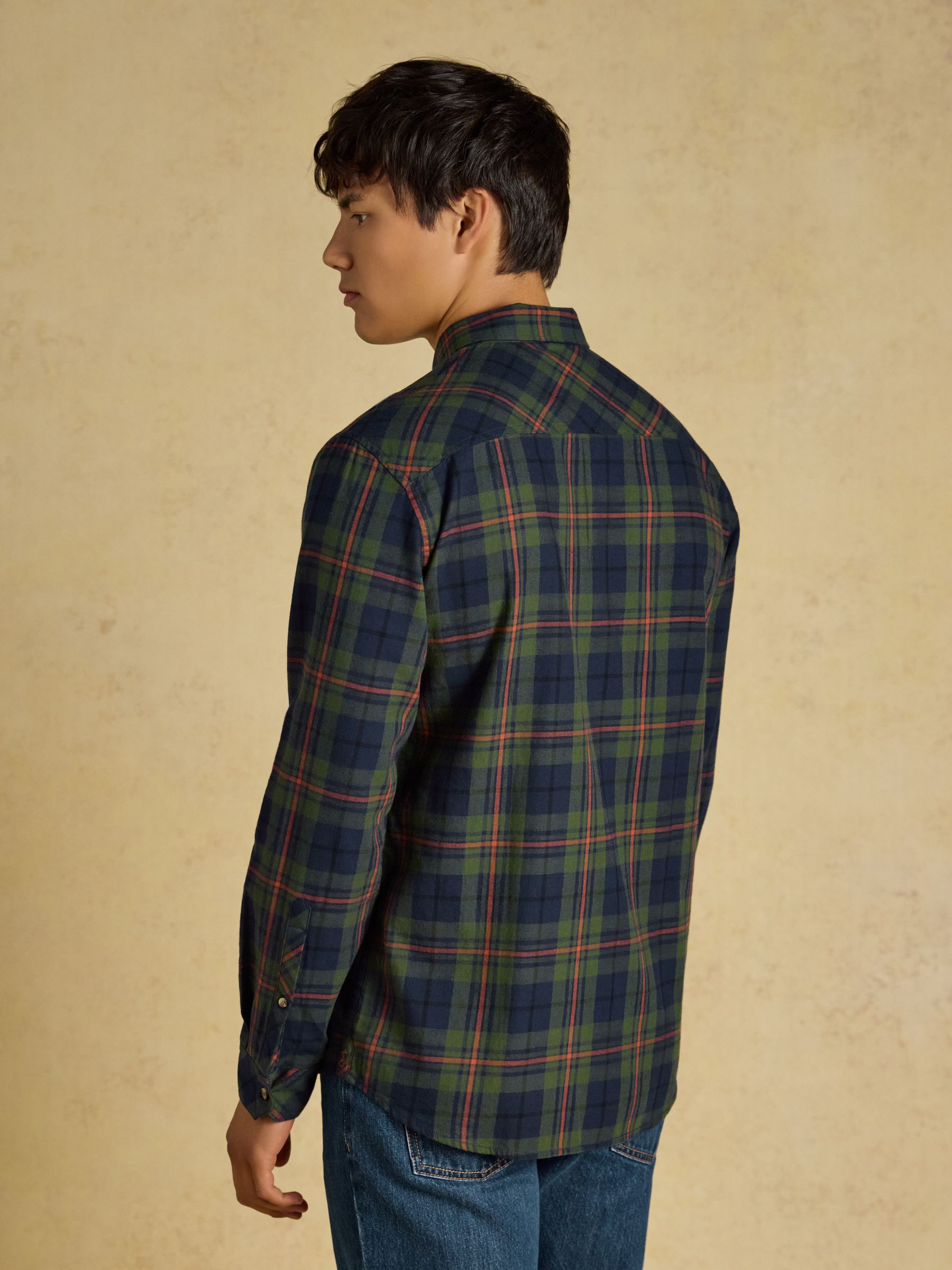 Green Long Sleeve Brushed Flannel Shirt - Image 3 of 7