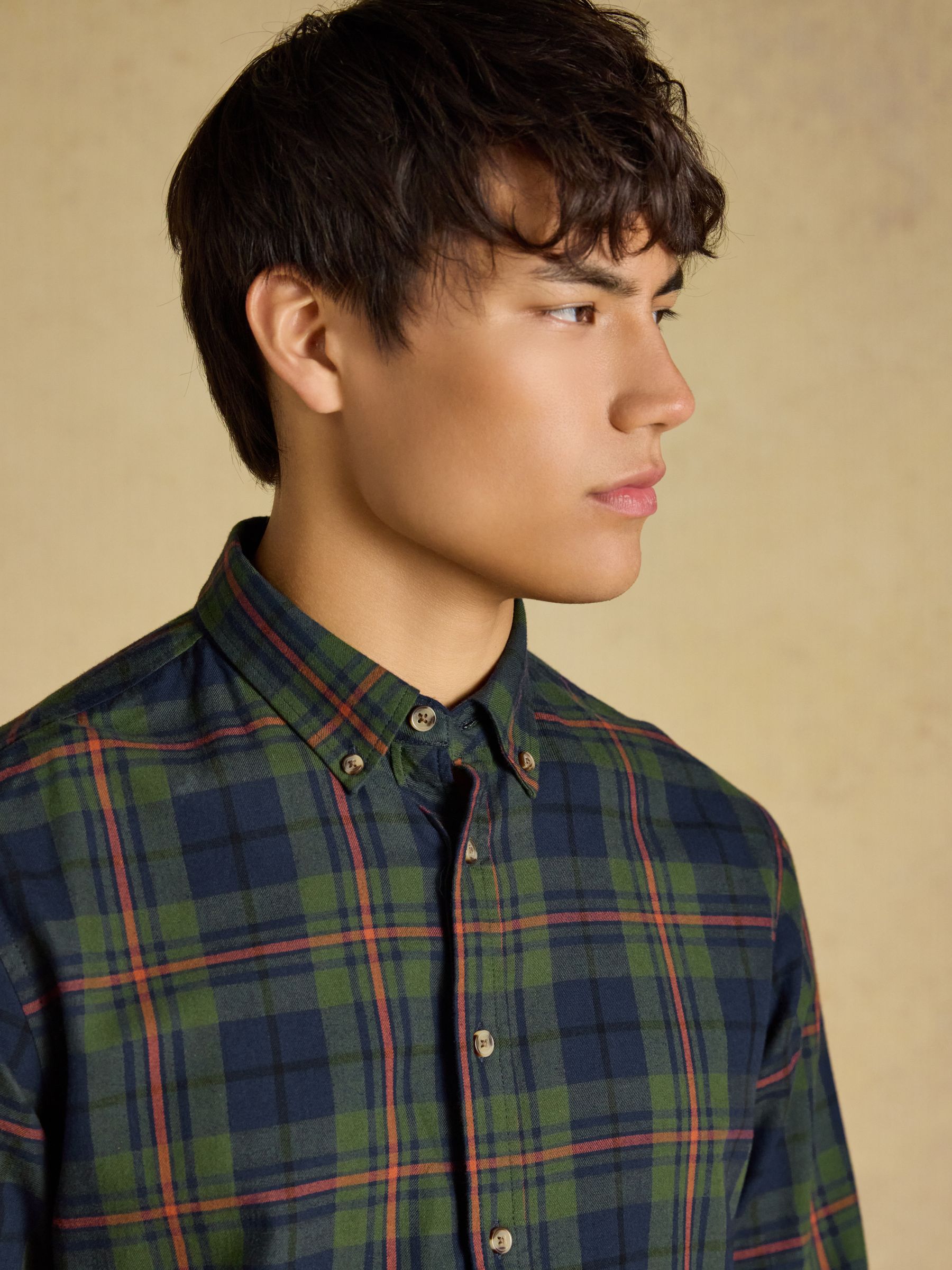 Green Long Sleeve Brushed Flannel Shirt - Image 5 of 7