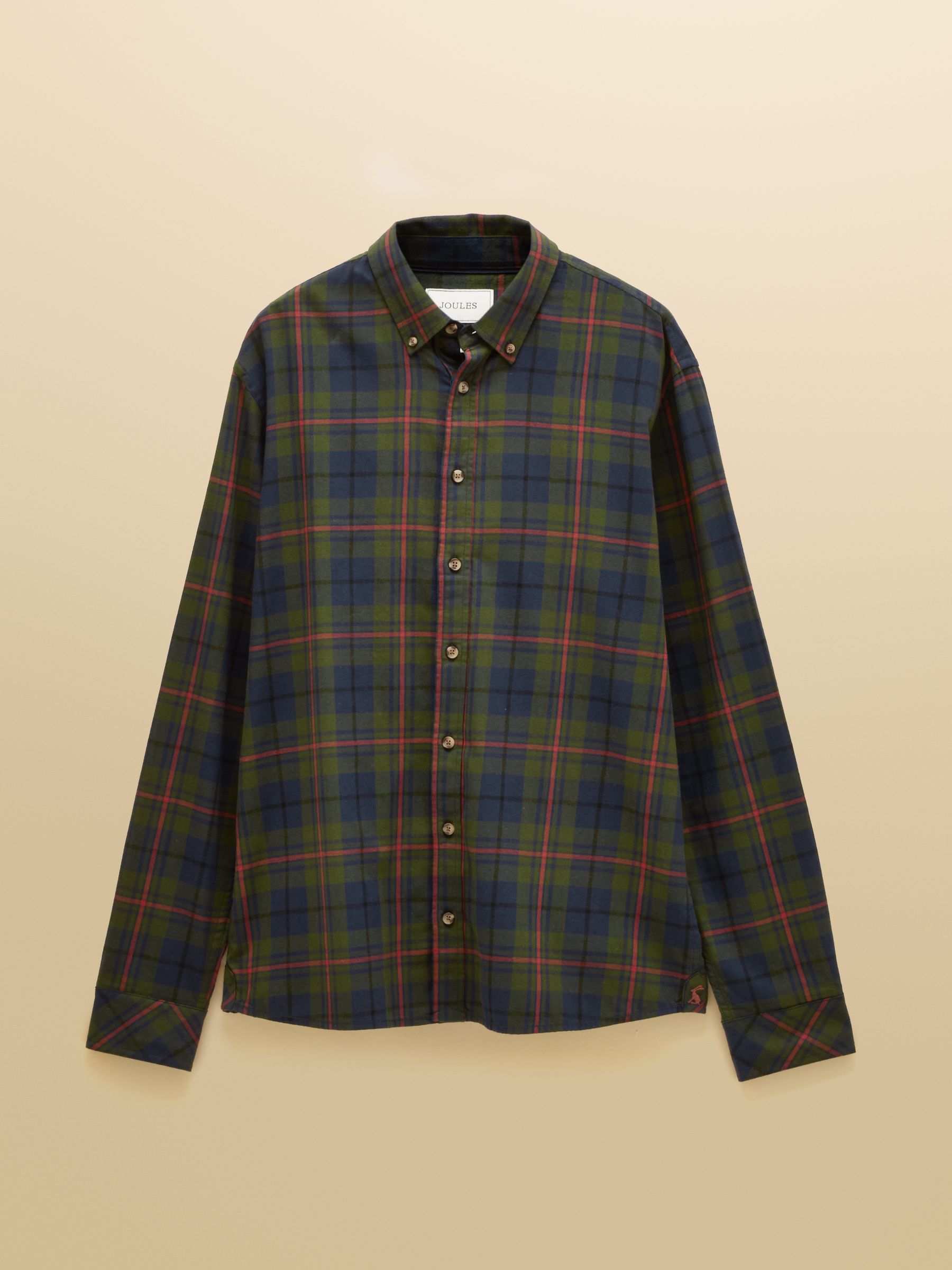 Green Long Sleeve Brushed Flannel Shirt - Image 7 of 7 Green Long Sleeve Brushed Flannel Shirt - Image 7 of 7
