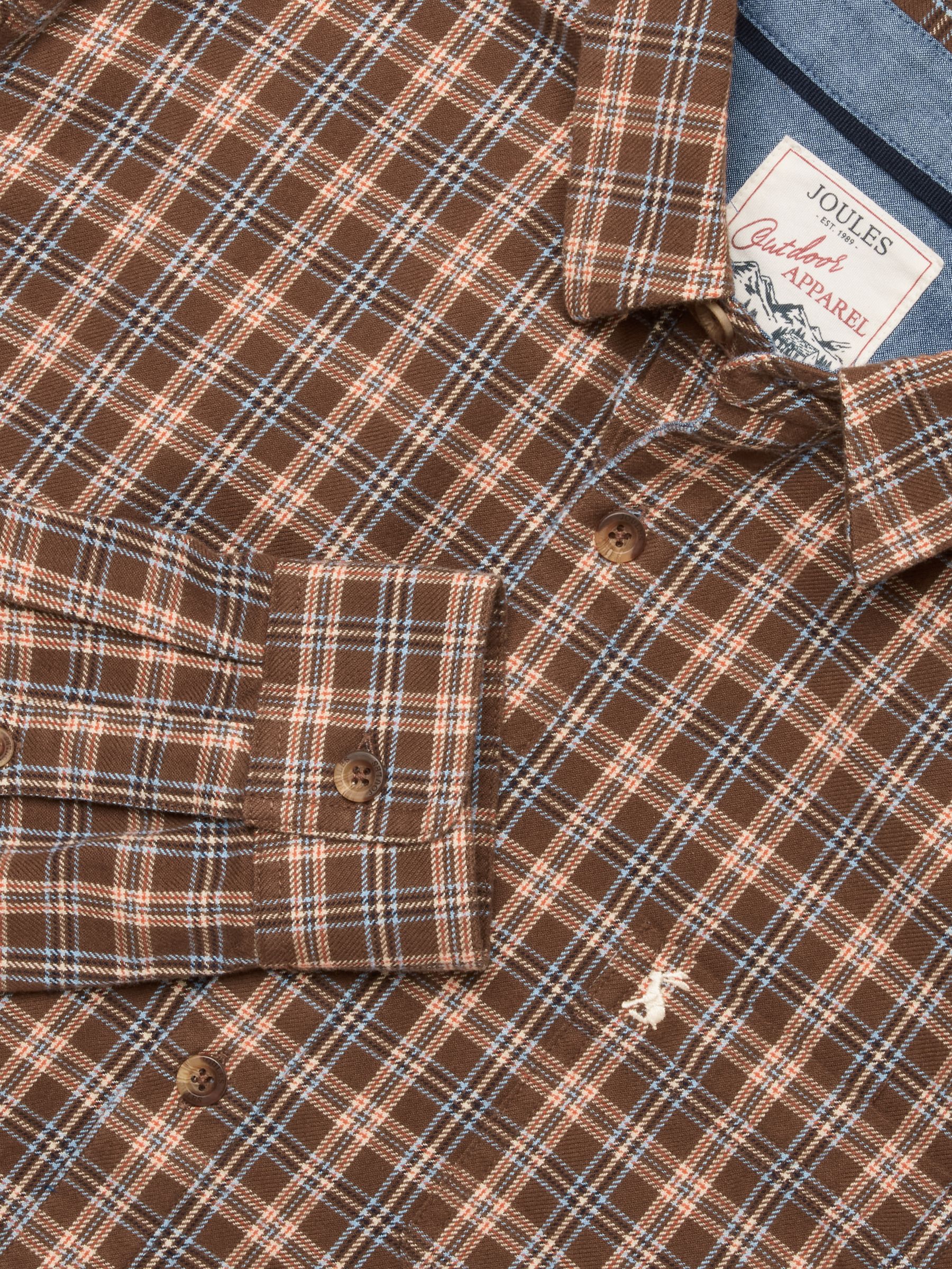 Brown Long Sleeve Heavyweight Brushed Flannel Shirt - Image 10 of 11