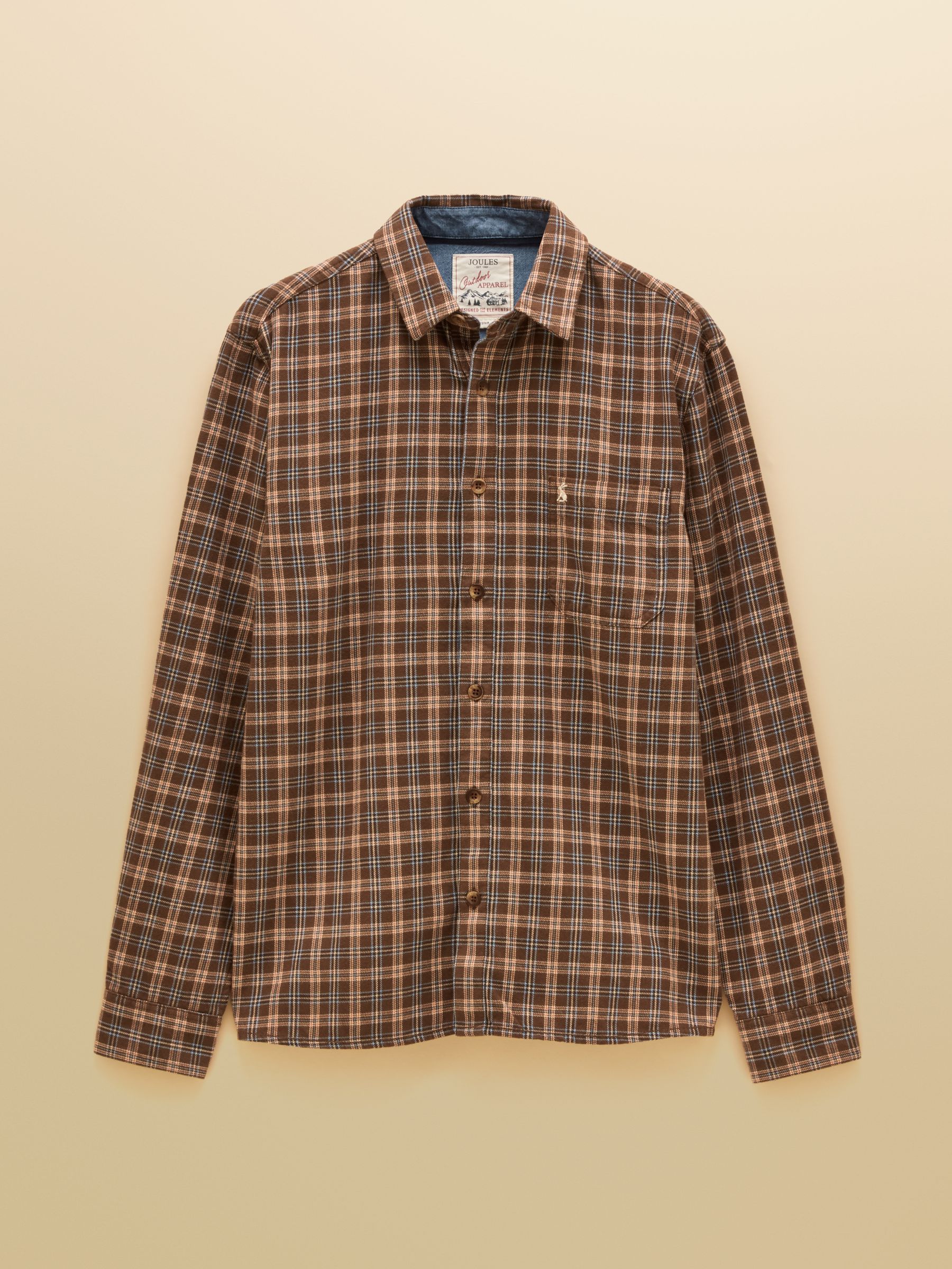 Brown Long Sleeve Heavyweight Brushed Flannel Shirt - Image 11 of 11 Brown Long Sleeve Heavyweight Brushed Flannel Shirt - Image 11 of 11
