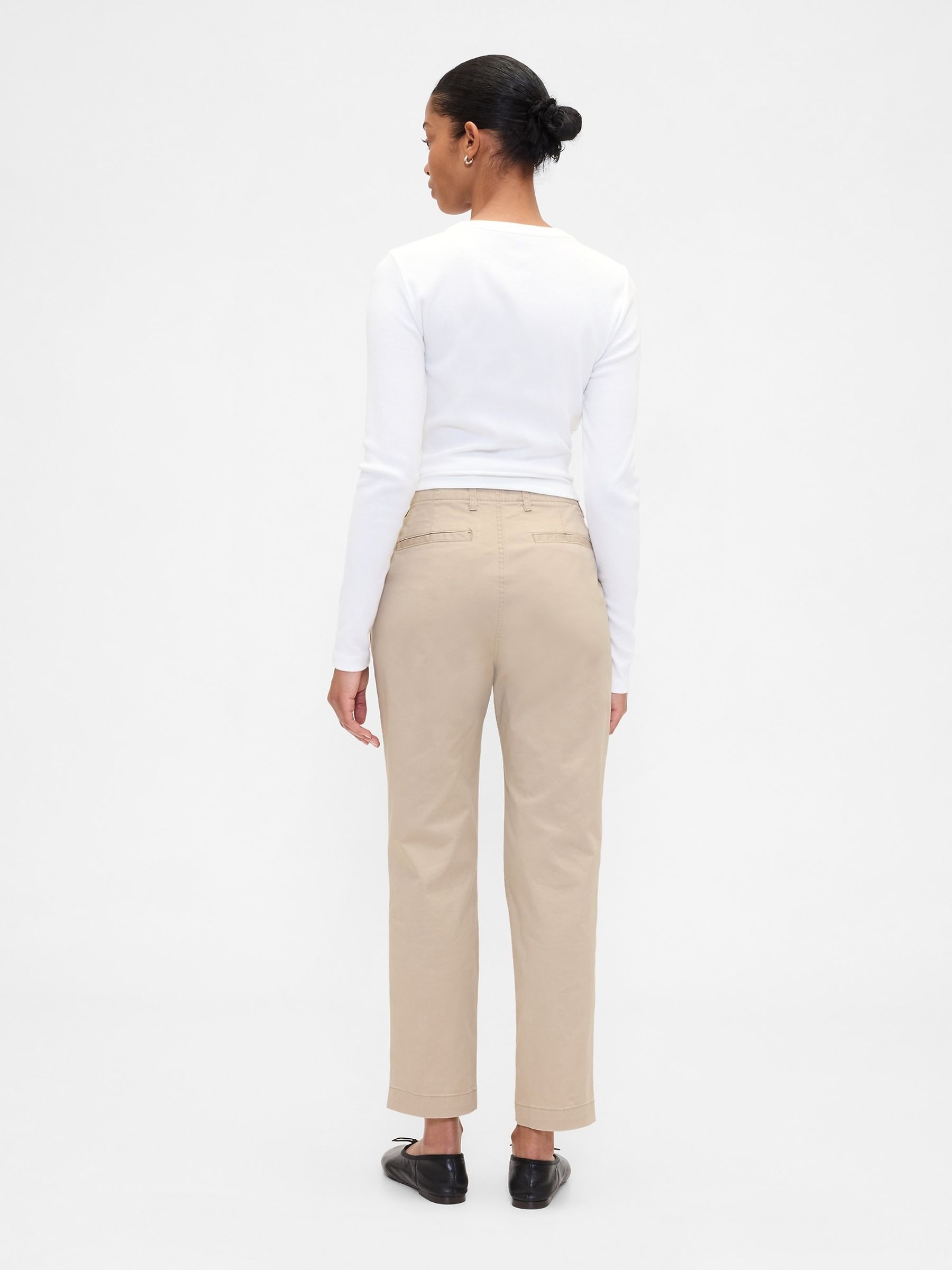 Brown Mid Rise Downtown Chinos - Image 2 of 4