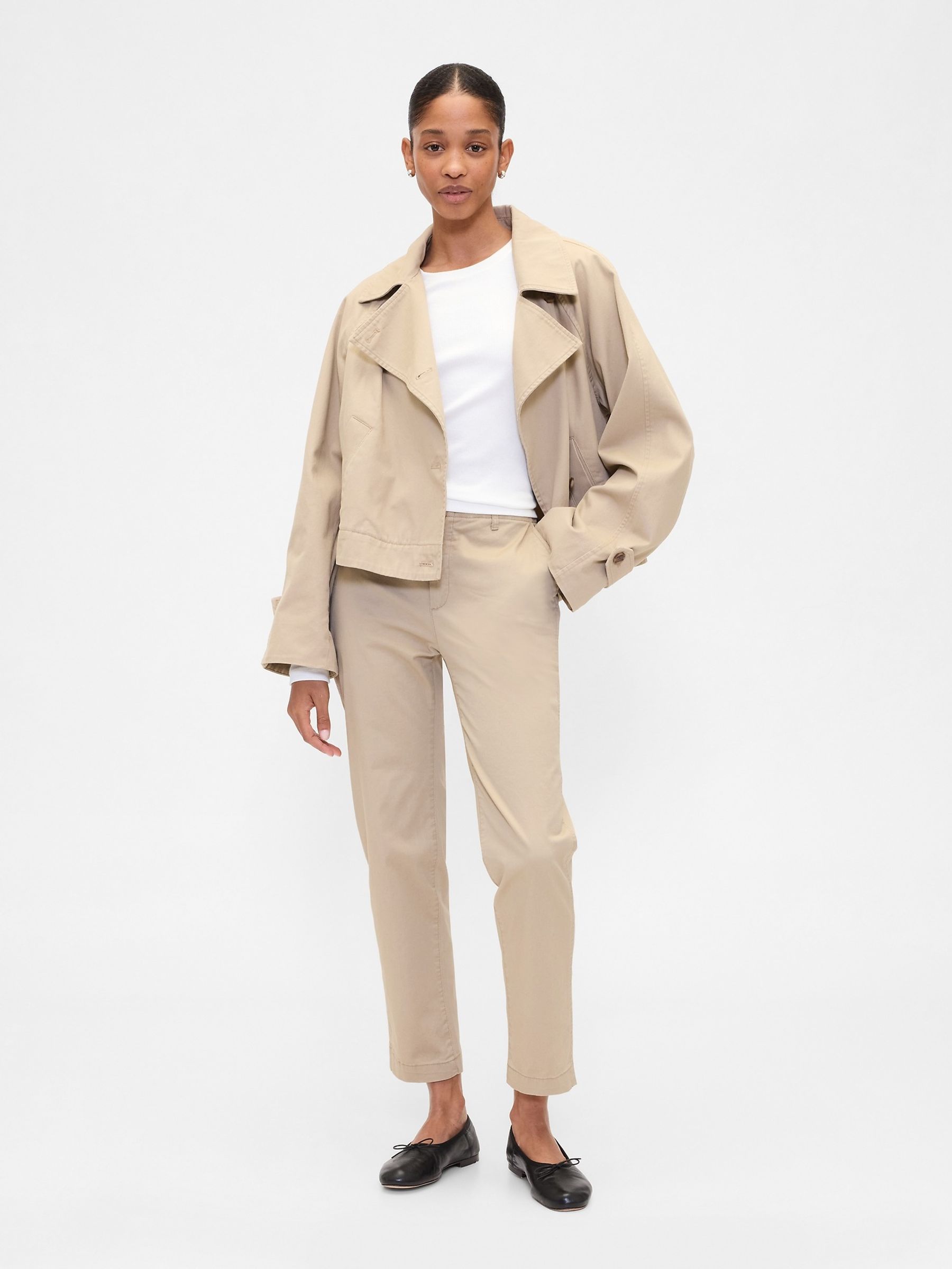Brown Mid Rise Downtown Chinos - Image 3 of 4