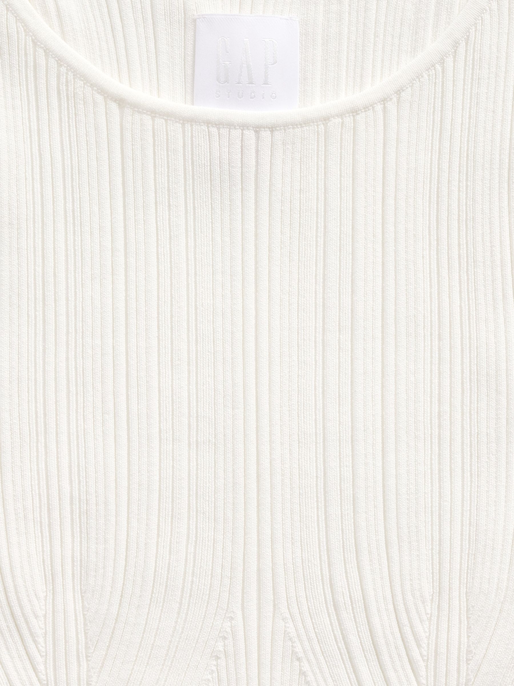 GapStudio White Rib T-Shirt - Image 5 of 5 GapStudio White Rib T-Shirt - Image 5 of 5