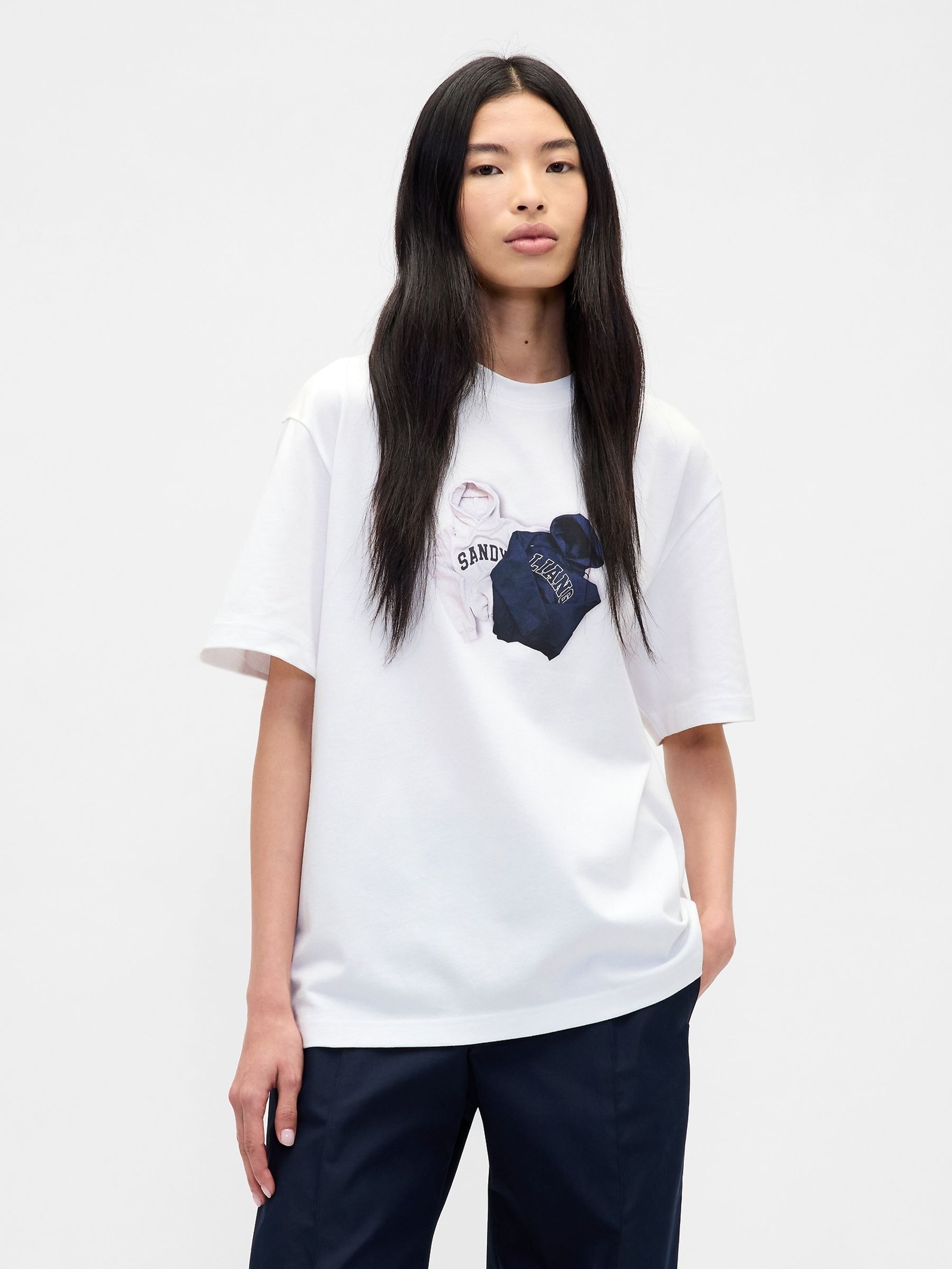 White Sandy Liang Heavyweight Cotton Graphic T-Shirt - Image 3 of 5