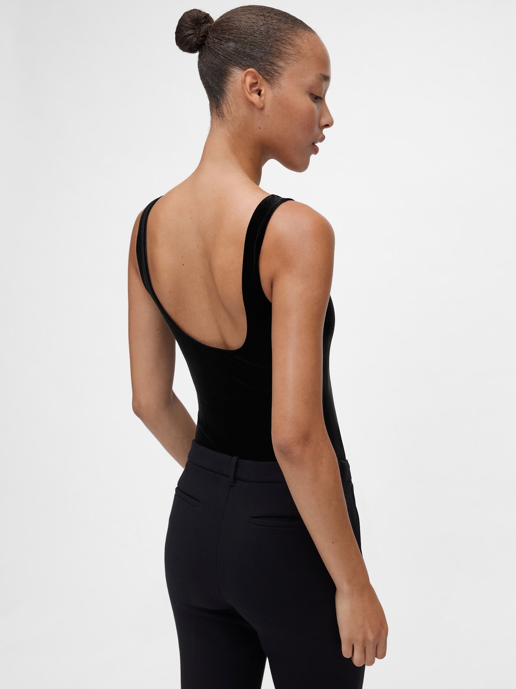 GapStudio Black Velvet Bodysuit - Image 2 of 5