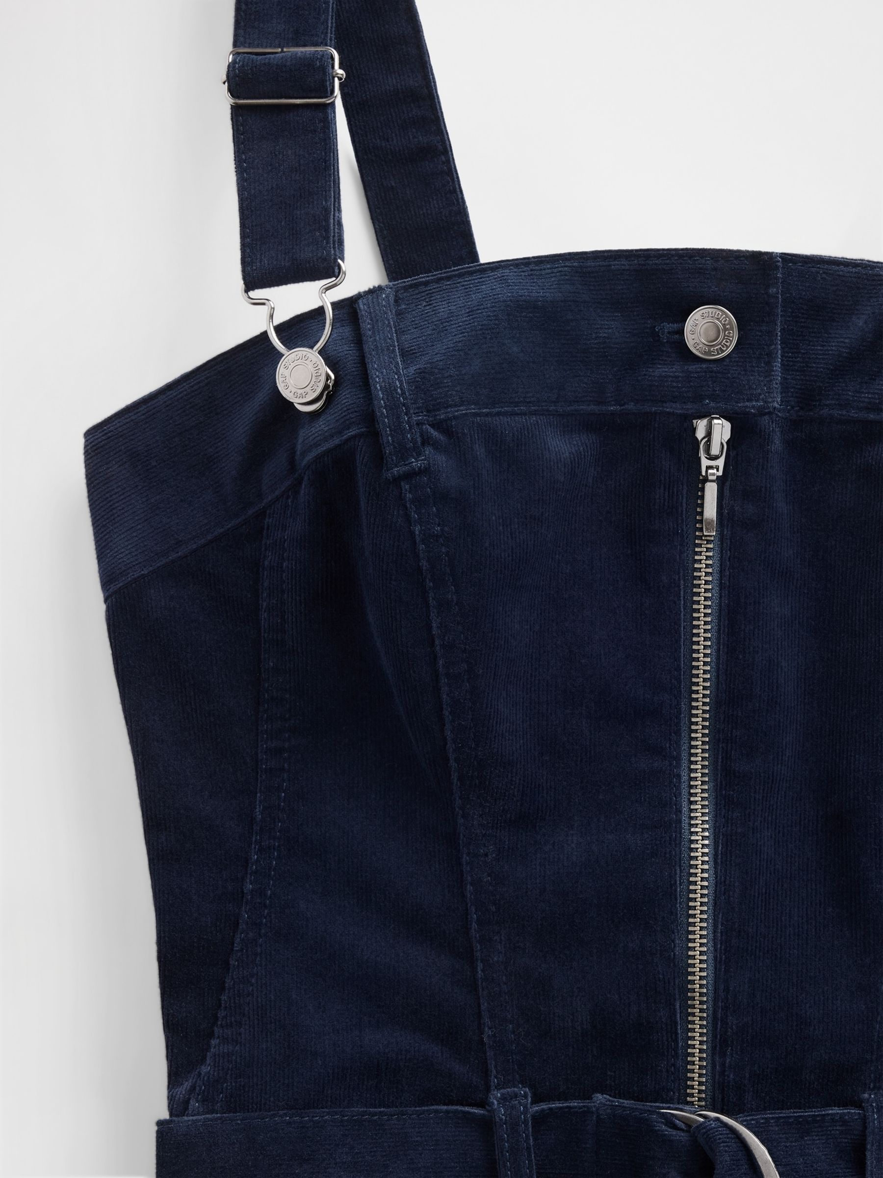 GapStudio Navy Blue Corduroy Belted Midi Dress - Image 7 of 7