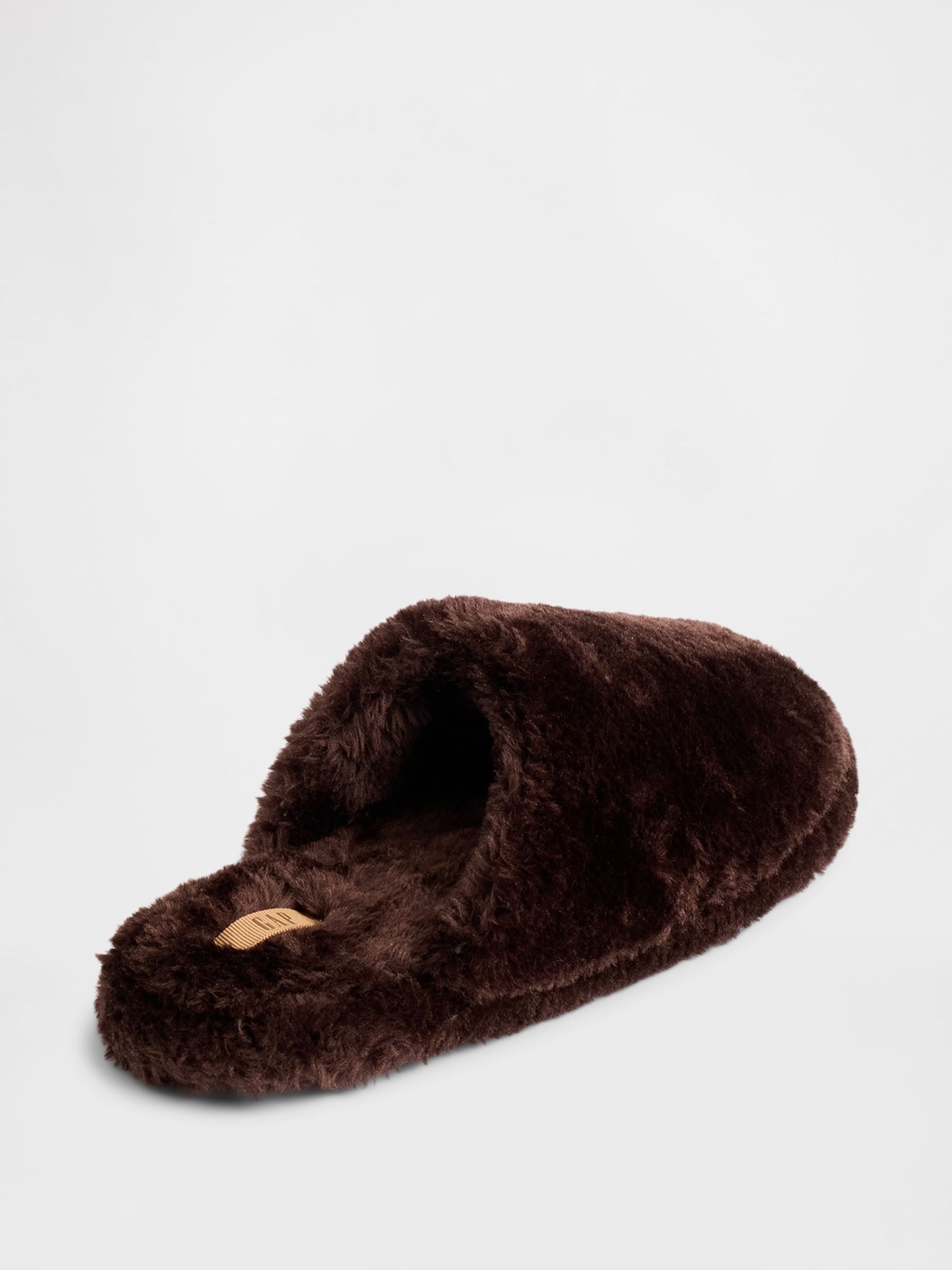 Brown Faux Fur Slippers - Image 3 of 5