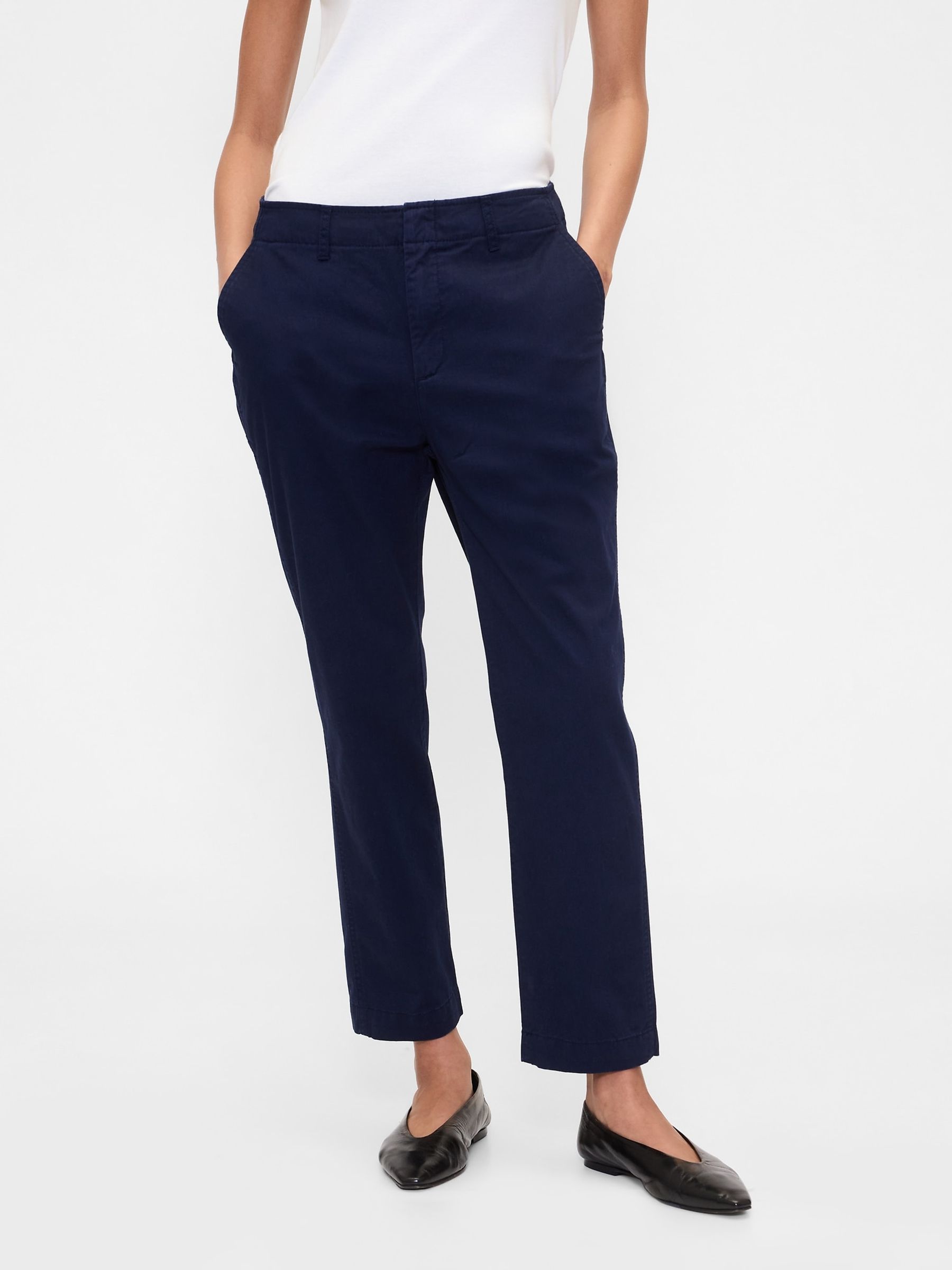 Blue Mid Rise Downtown Chinos - Image 1 of 4