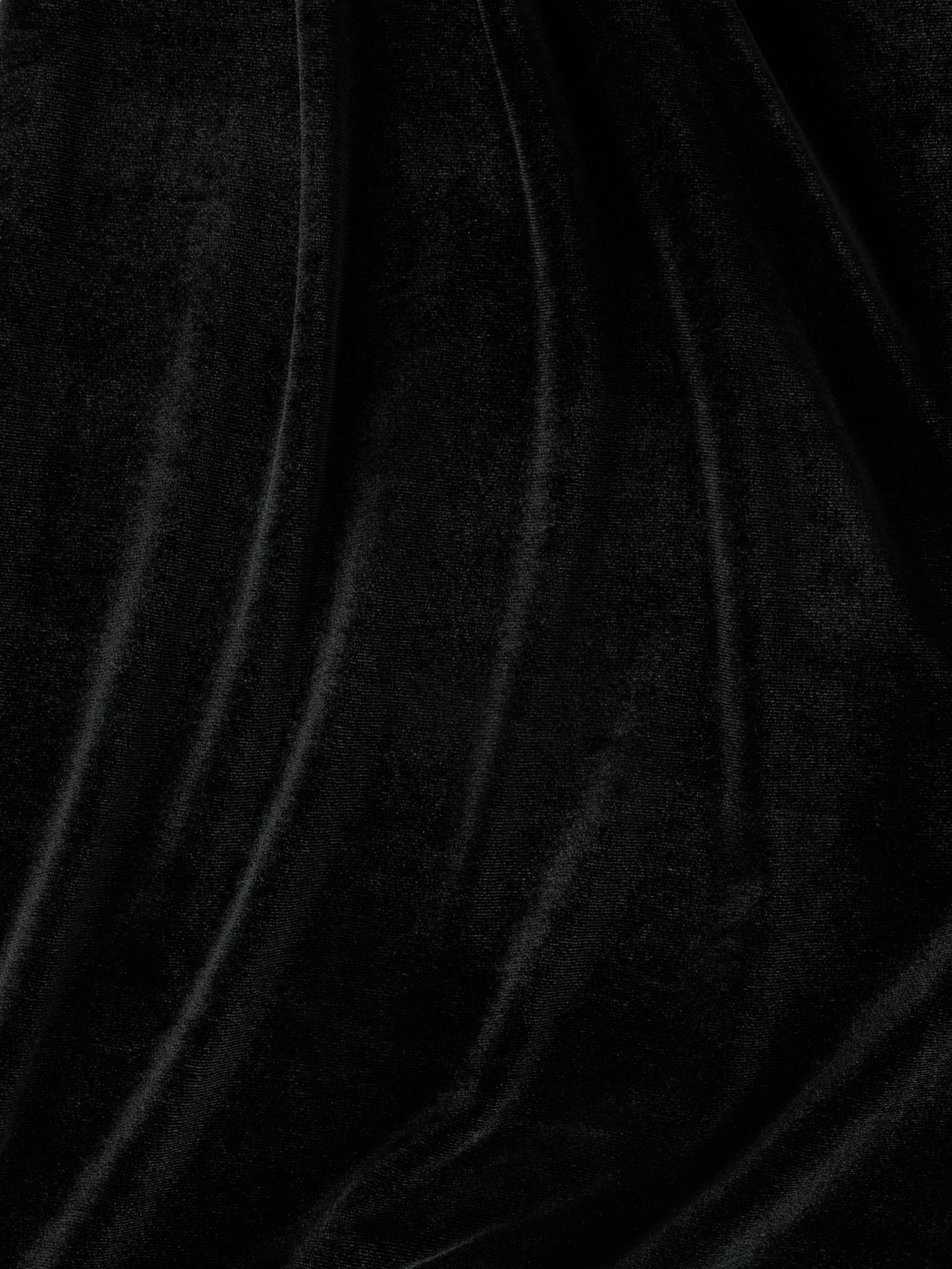 GapStudio Black Velvet Midi Dress - Image 4 of 4