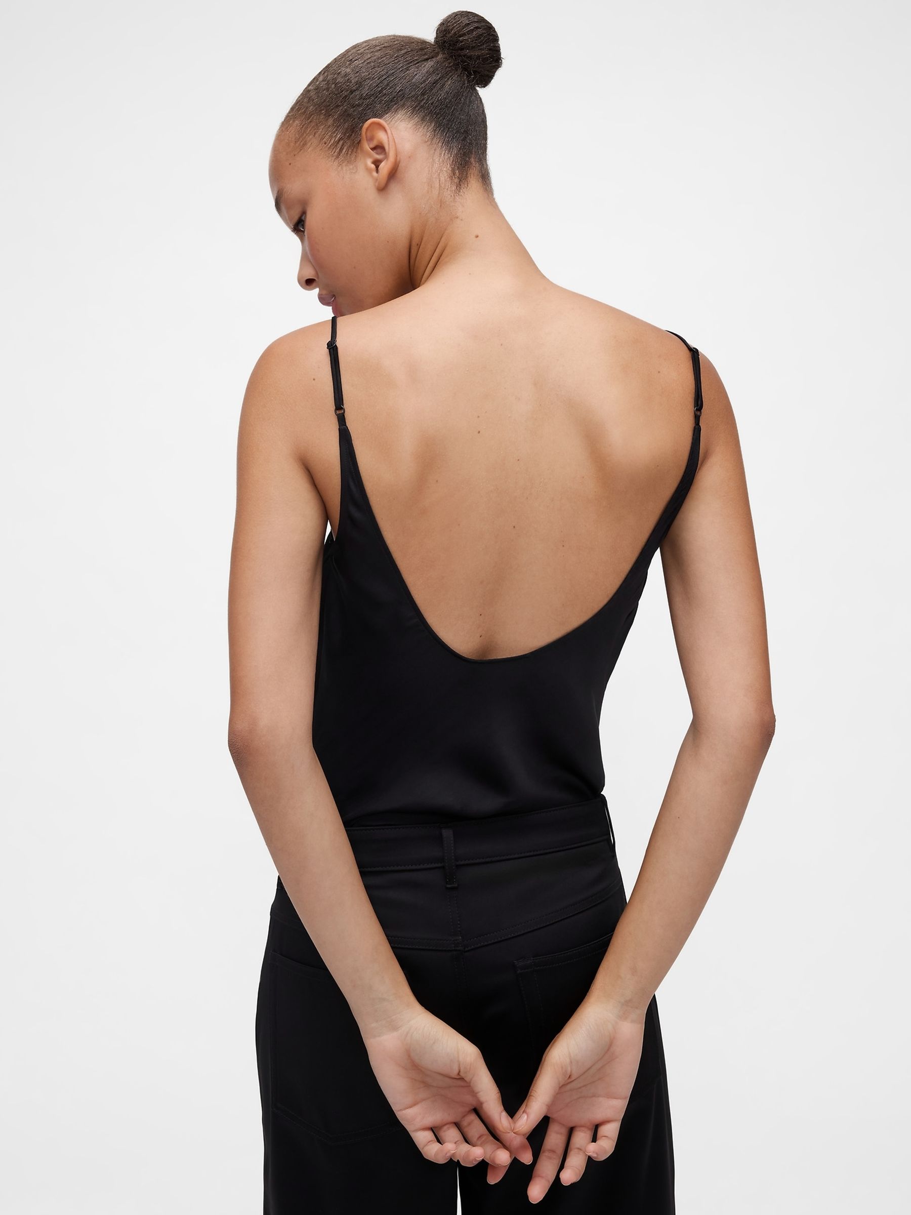 GapStudio Black Satin Cami - Image 2 of 4