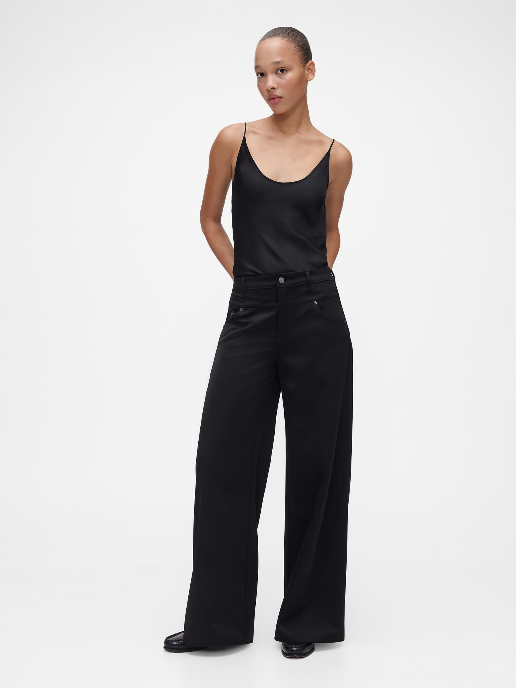 GapStudio Black Satin Cami - Image 3 of 4