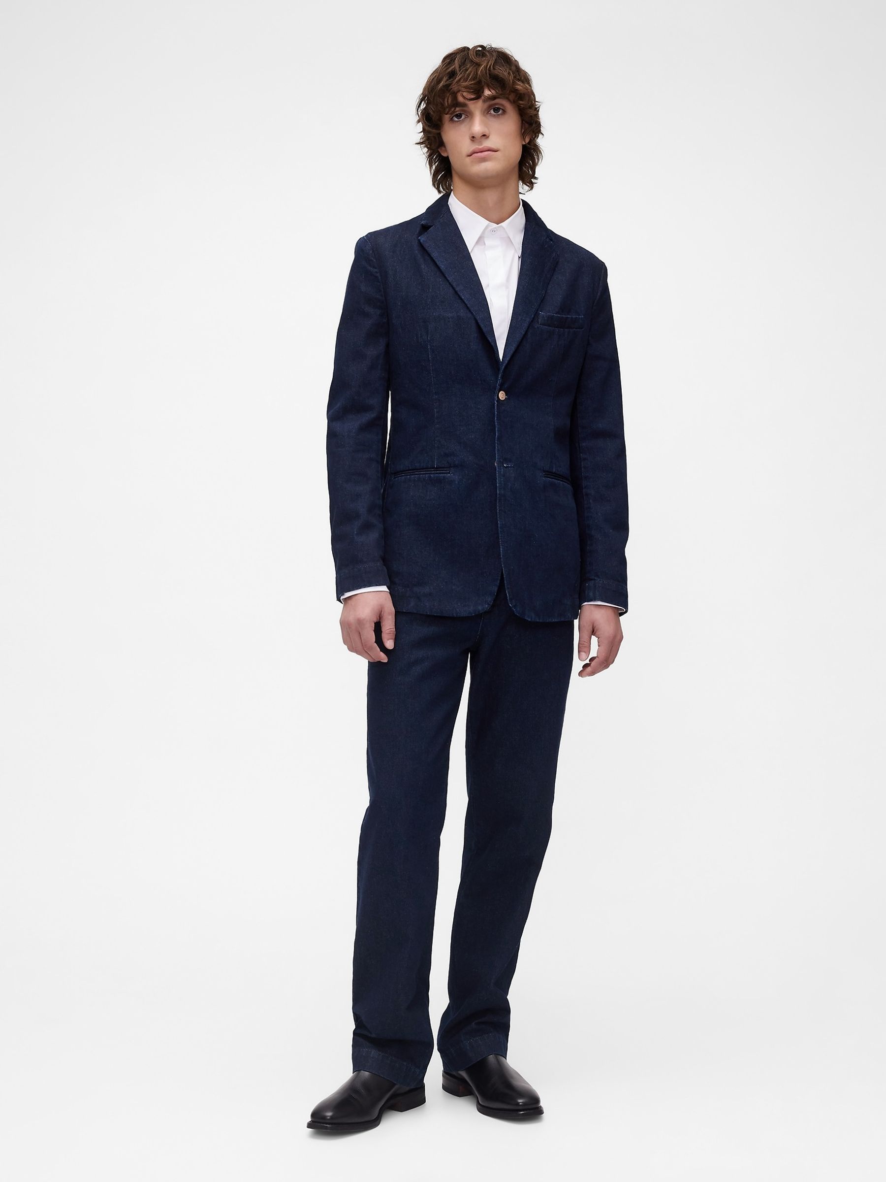 GapStudio Blue Denim Blazer - Image 4 of 6