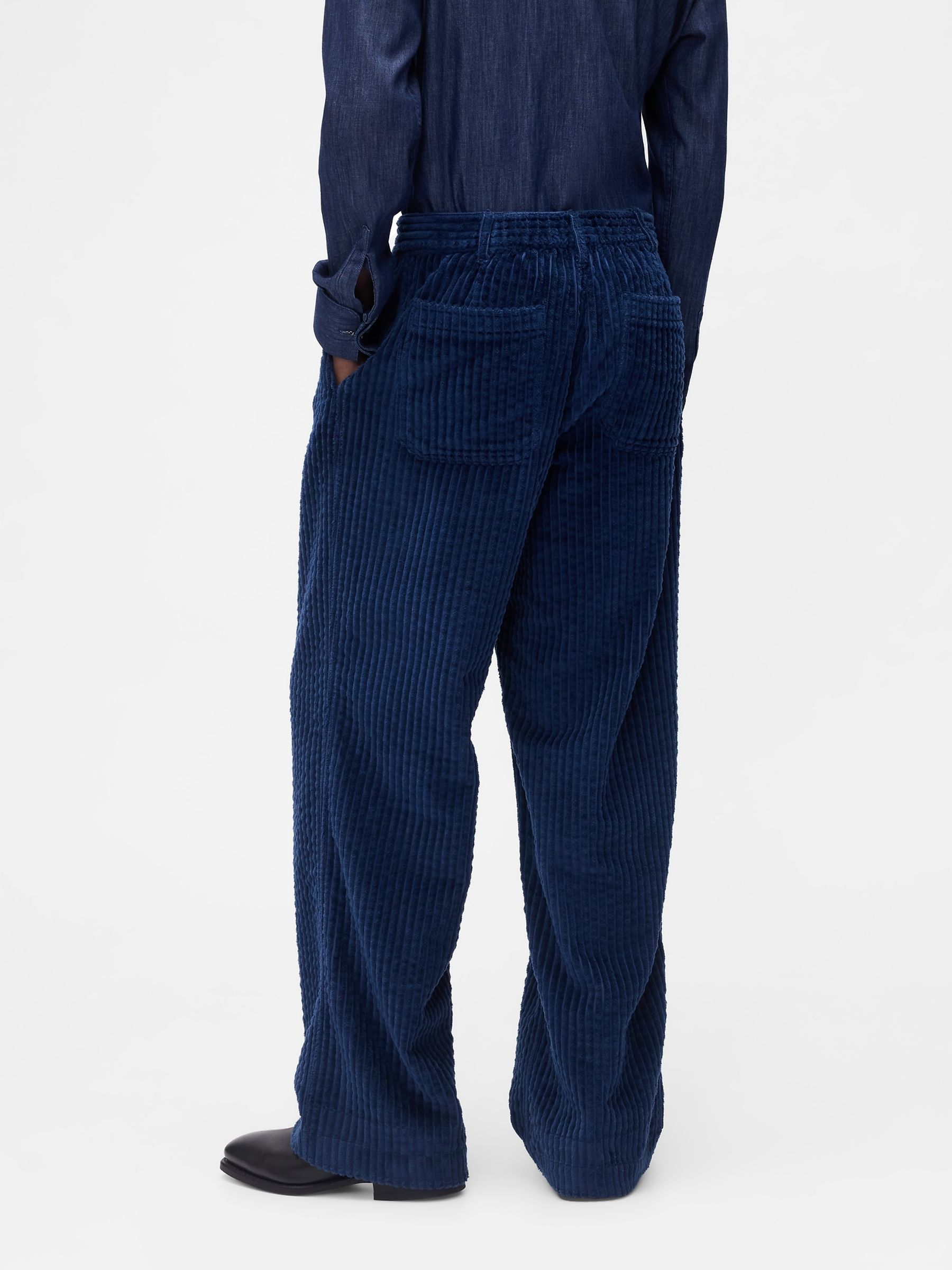 GapStudio Blue Corduroy Baggy Trousers - Image 2 of 6