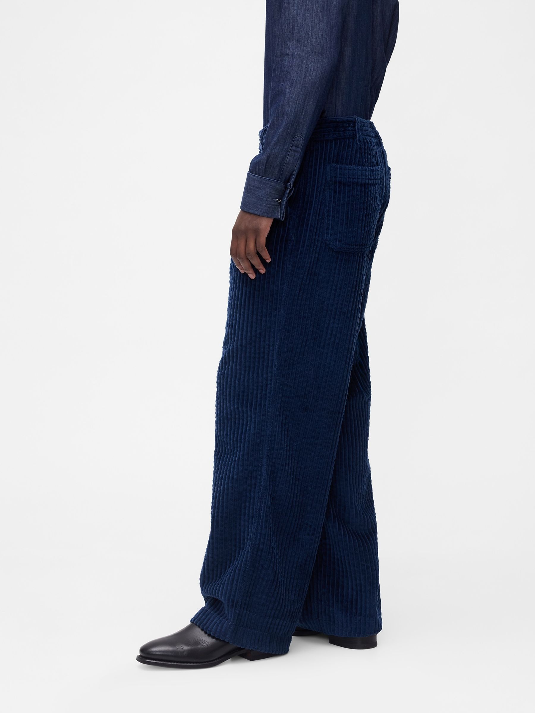 GapStudio Blue Corduroy Baggy Trousers - Image 3 of 6