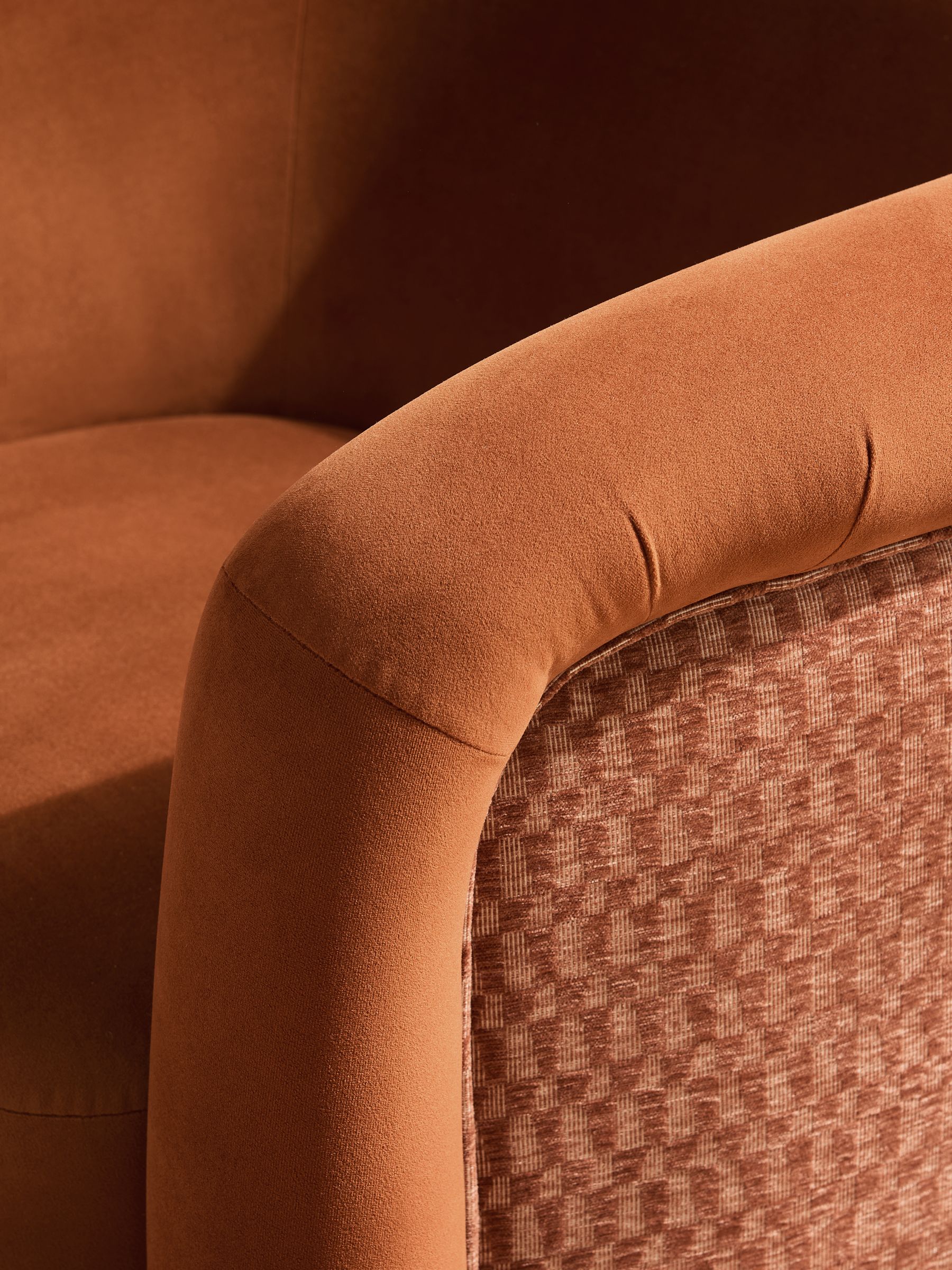Enya Accent Chair in Lanzo Rust Orange - Image 3 of 5