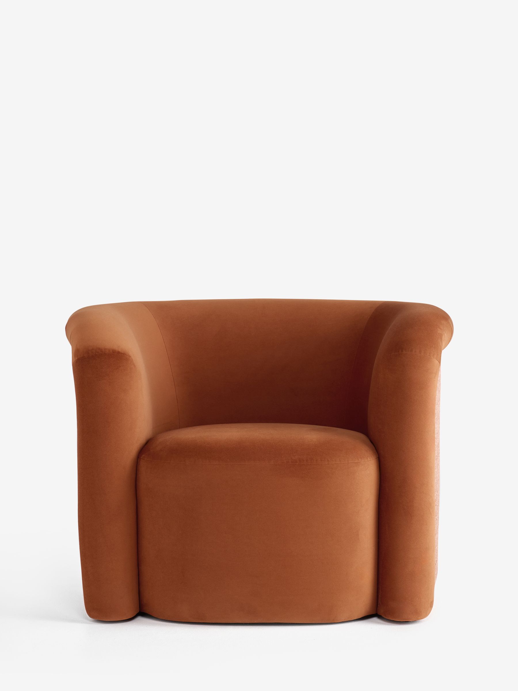 Enya Accent Chair in Lanzo Rust Orange - Image 5 of 5