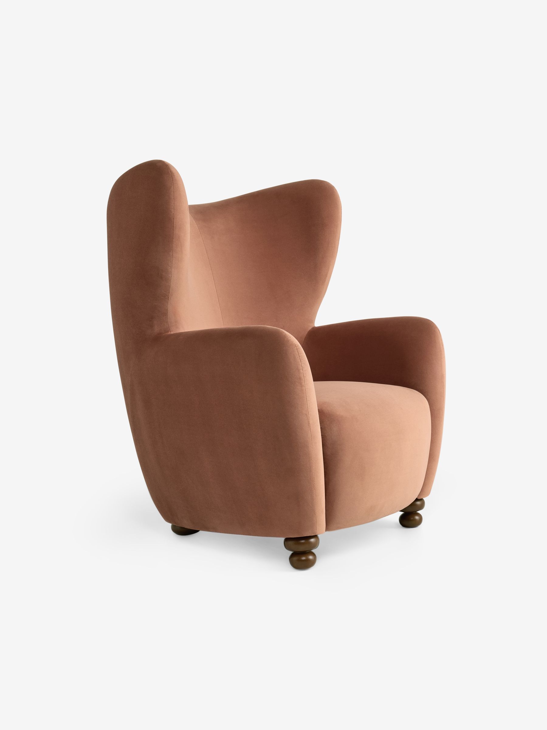 Yannick Accent Chair in Truffle Pink Velvet - Image 4 of 5