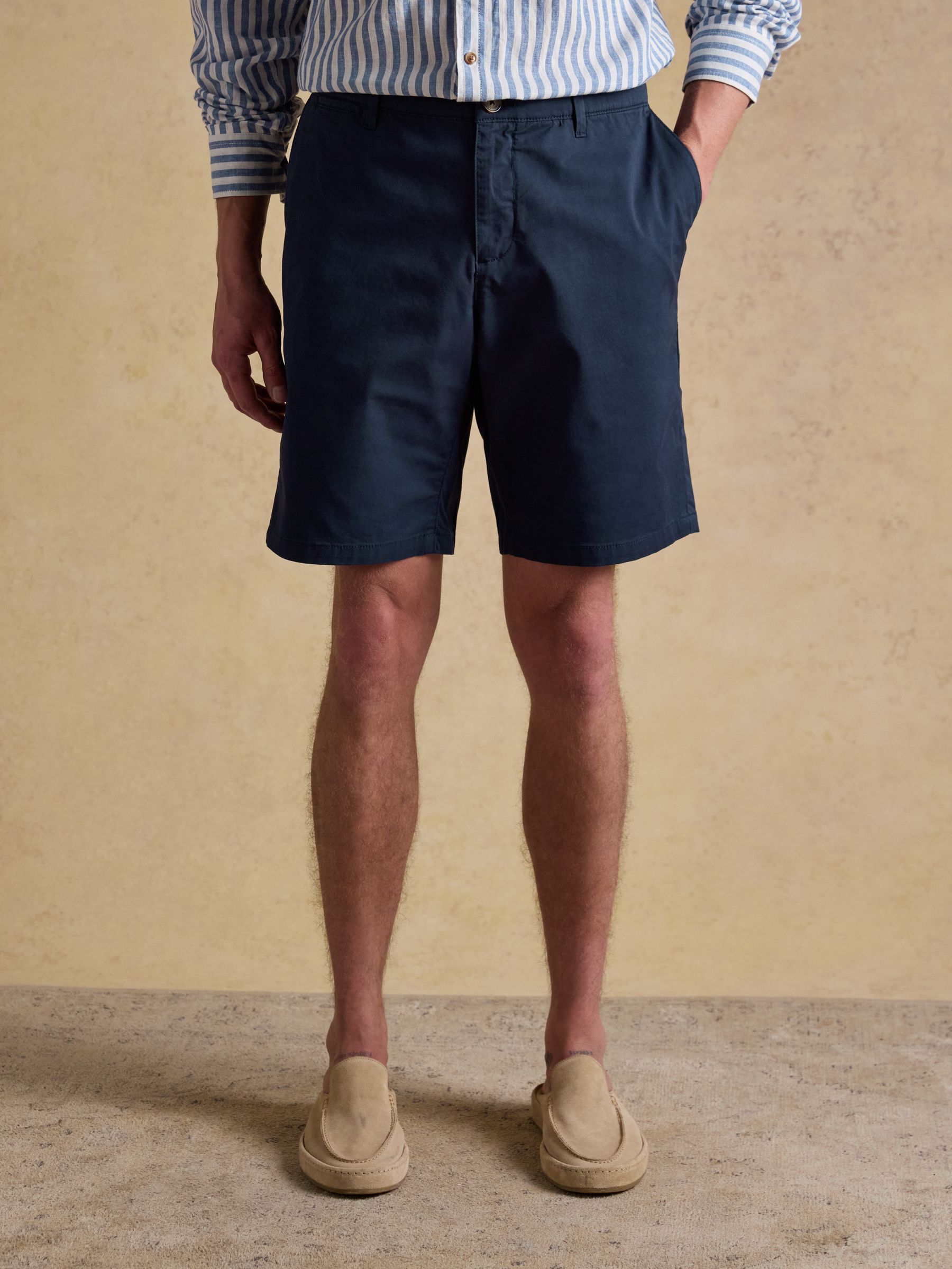 Navy Classic Fit Chino Shorts - Image 1 of 7