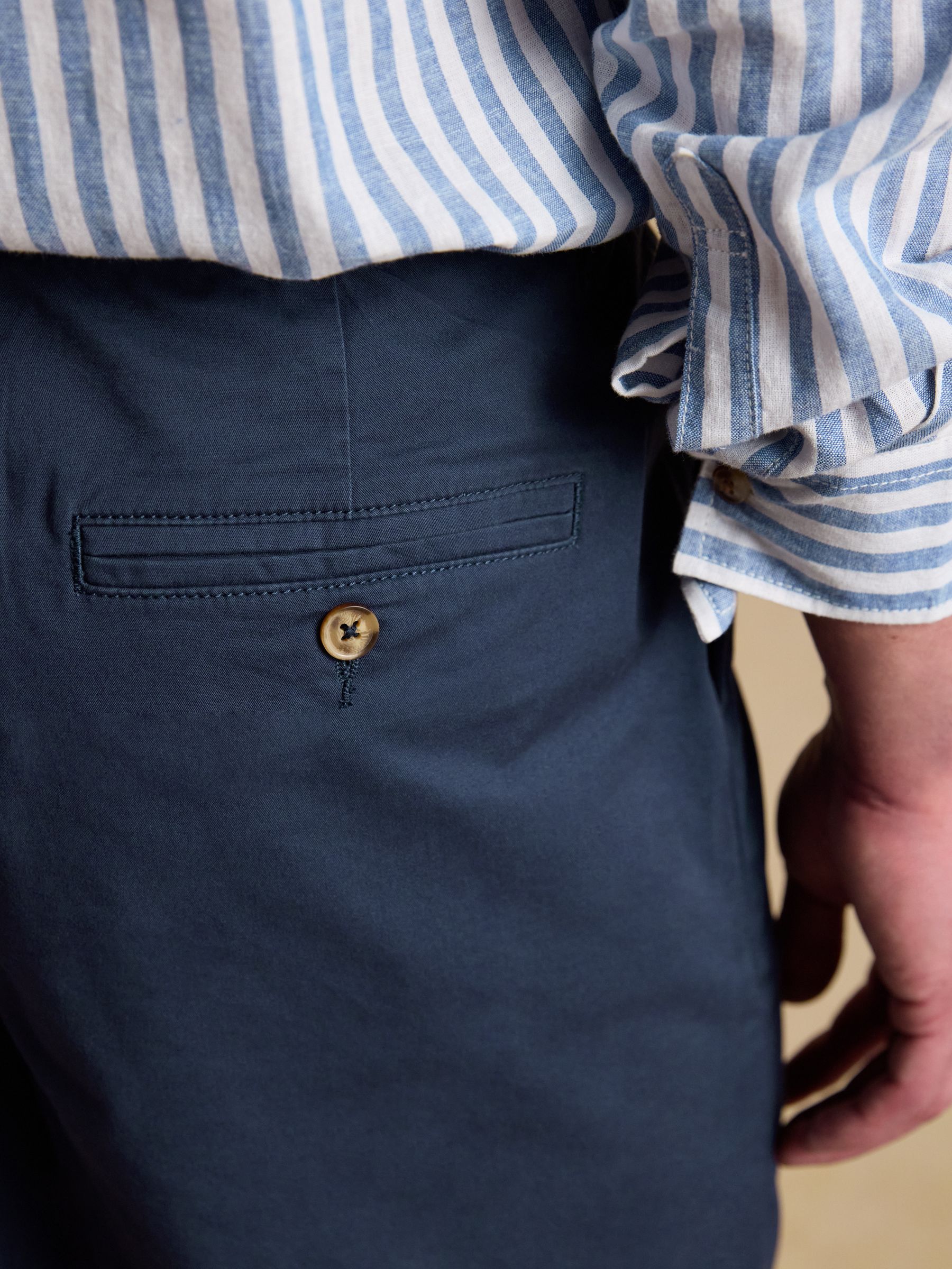 Navy Classic Fit Chino Shorts - Image 6 of 7