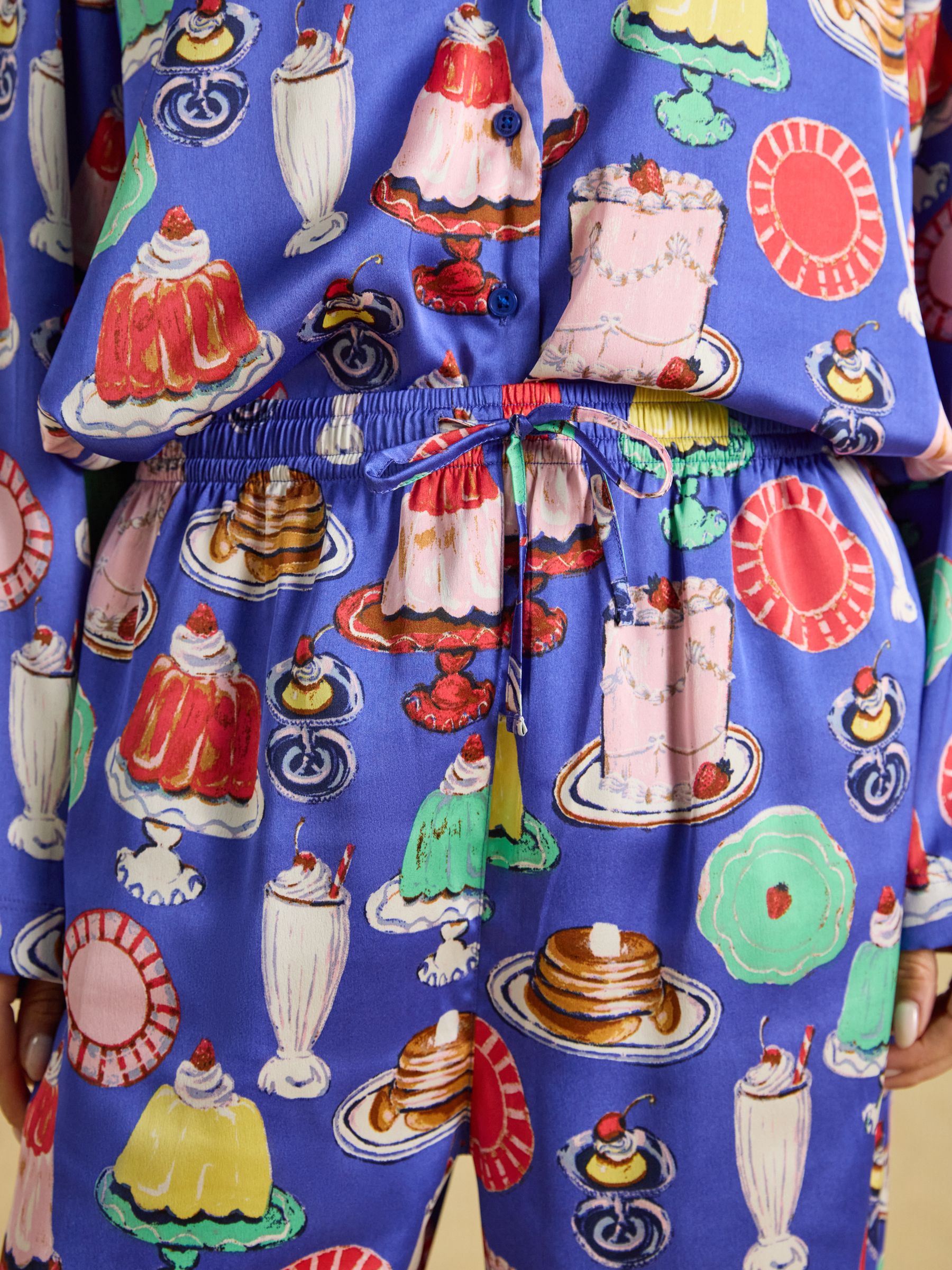 Bonnie Puddings Print Satin Long Sleeve Pyjama Set - Image 5 of 6
