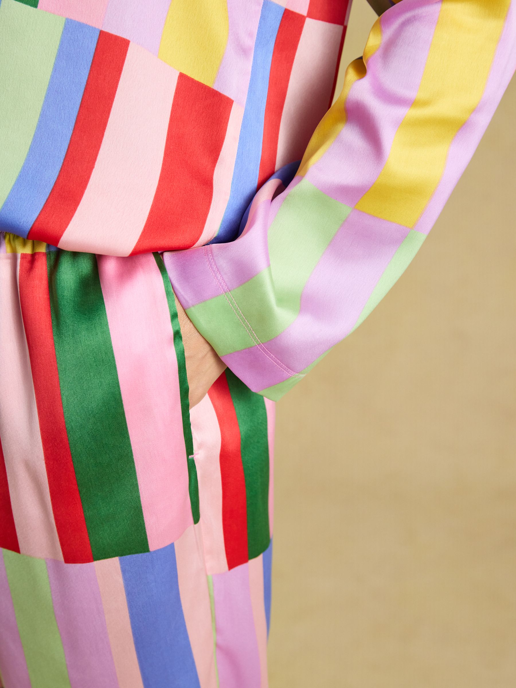 Bonnie Multi Stripe Satin Long Sleeve Pyjama Set - Image 6 of 7