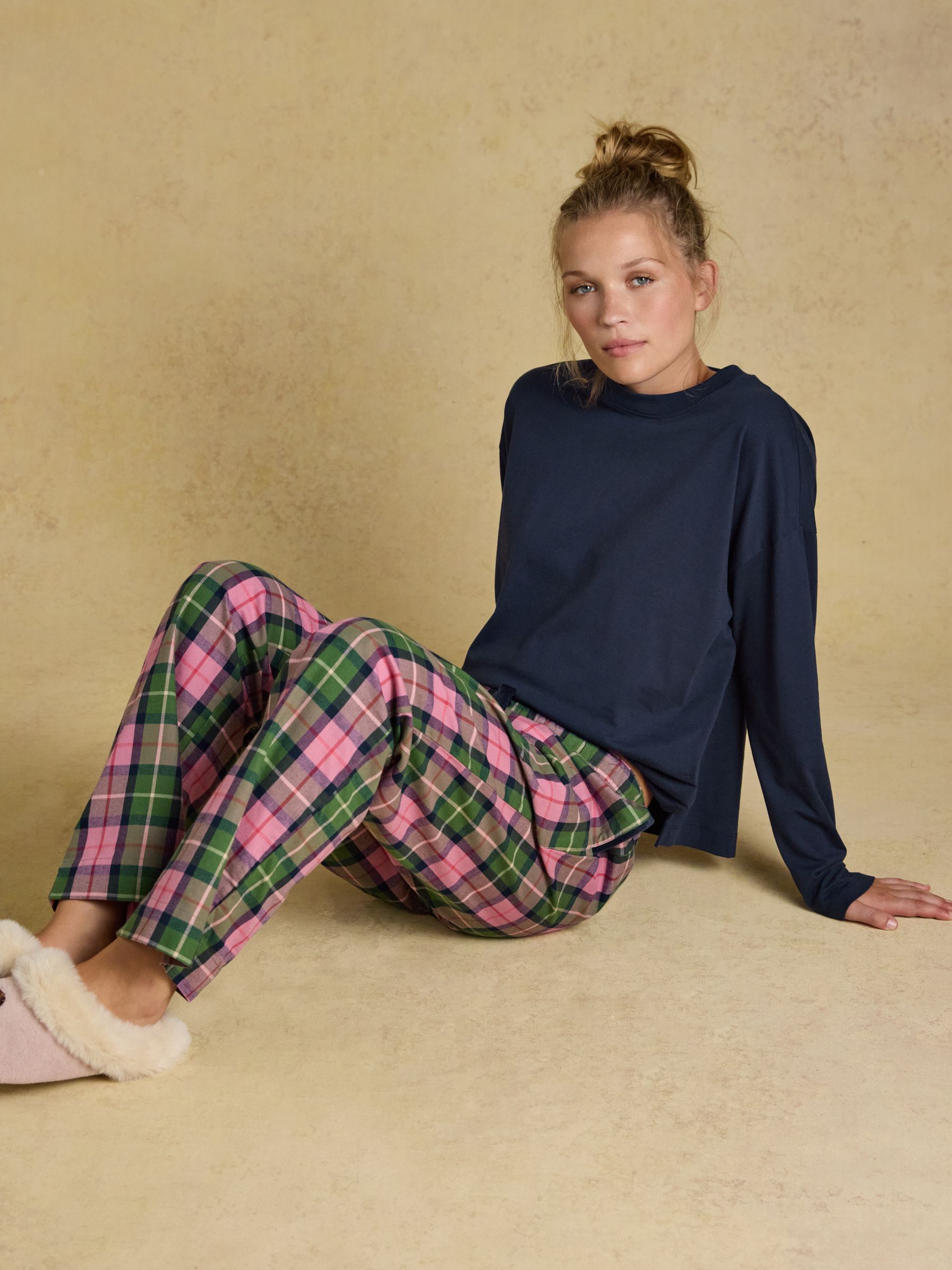 Navy Cotton Long Sleeve Pyjama Top - Image 3 of 6