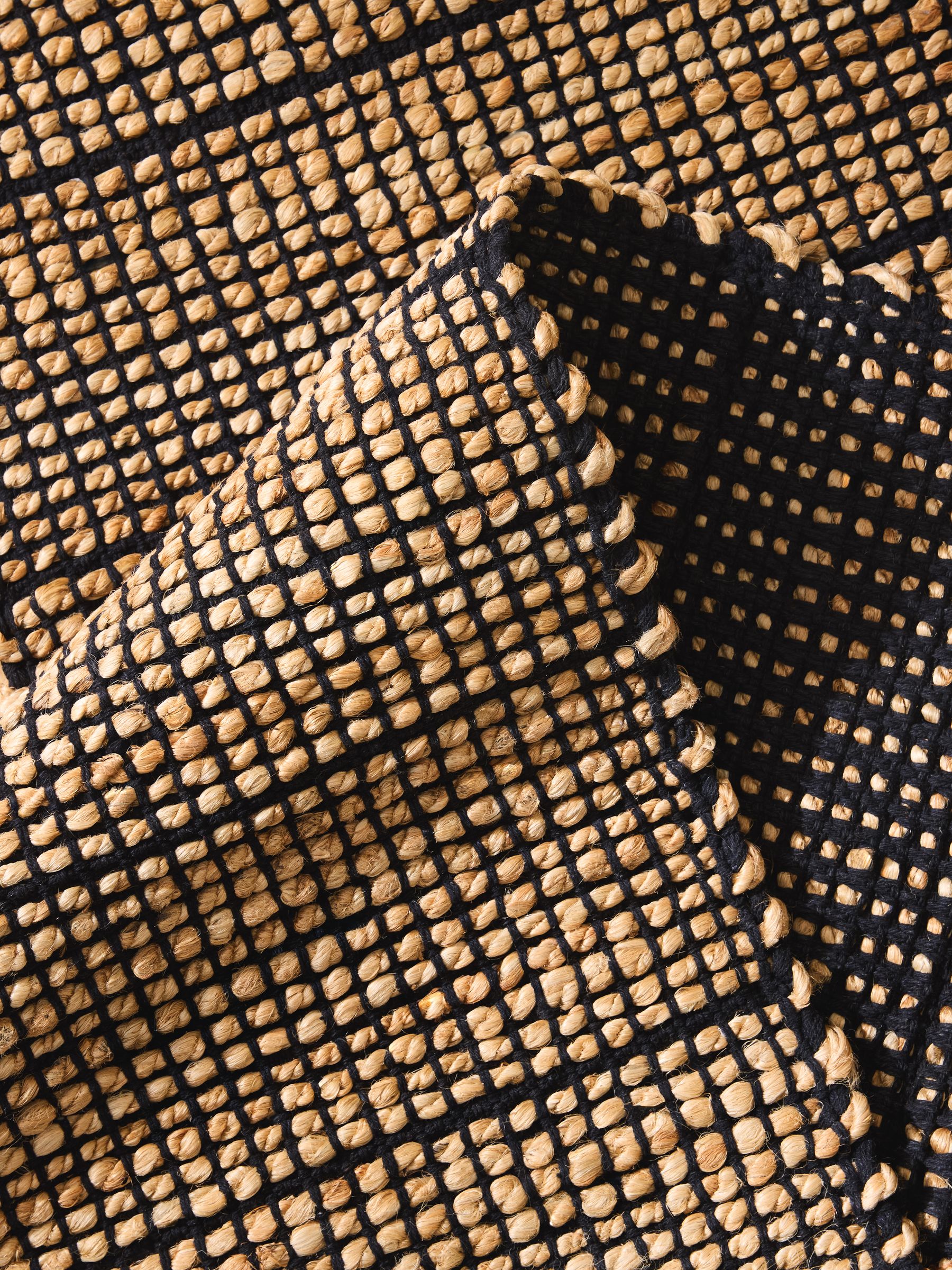 Hurley Woven Jute Runner in Black - Image 4 of 5